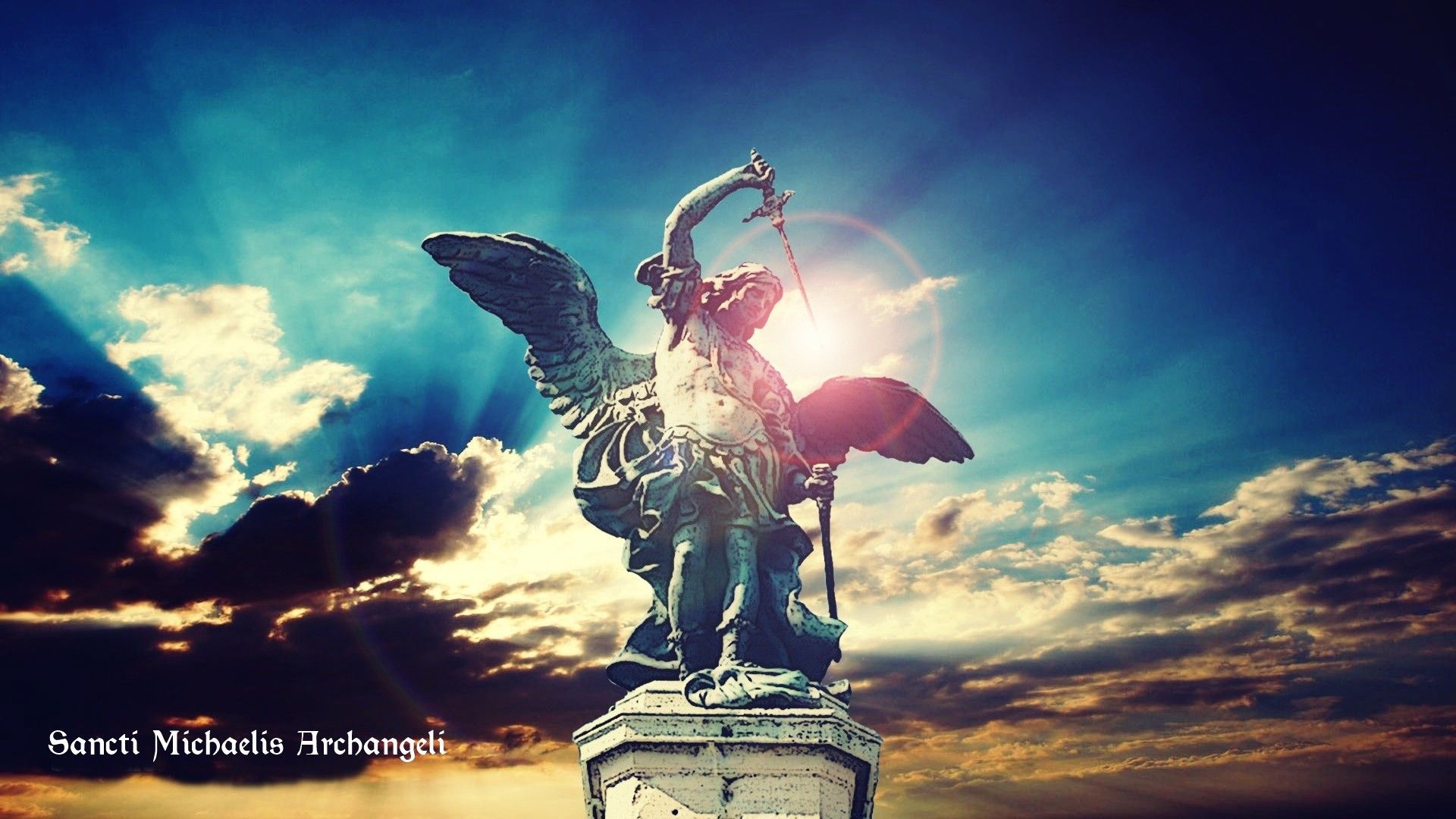 Statua San Michele Arcangelo spada, 1920x1080 1080p, Desktop