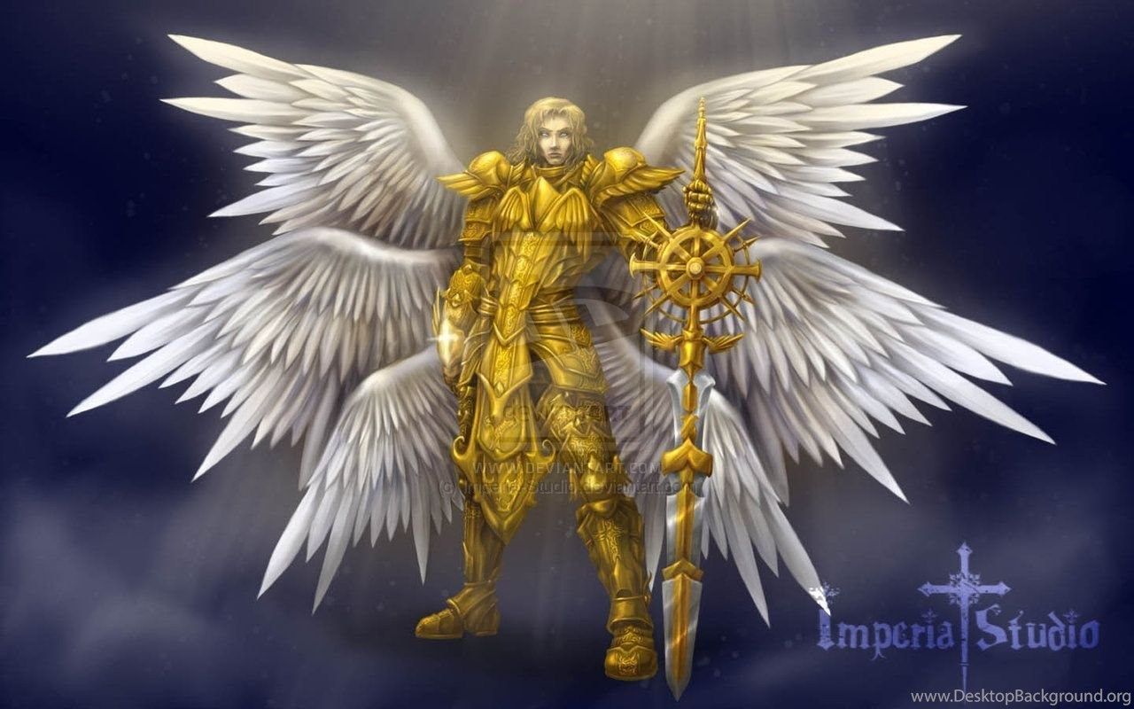 San Michele Arcangelo dorato, 1280x800 HD, Desktop