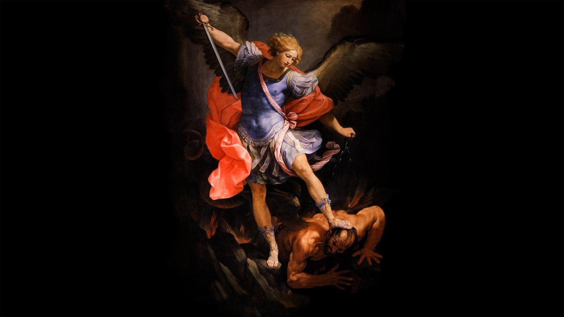 San Michele Arcangelo sconfigge demonio, 1920x1080 Full HD 1080p, PC