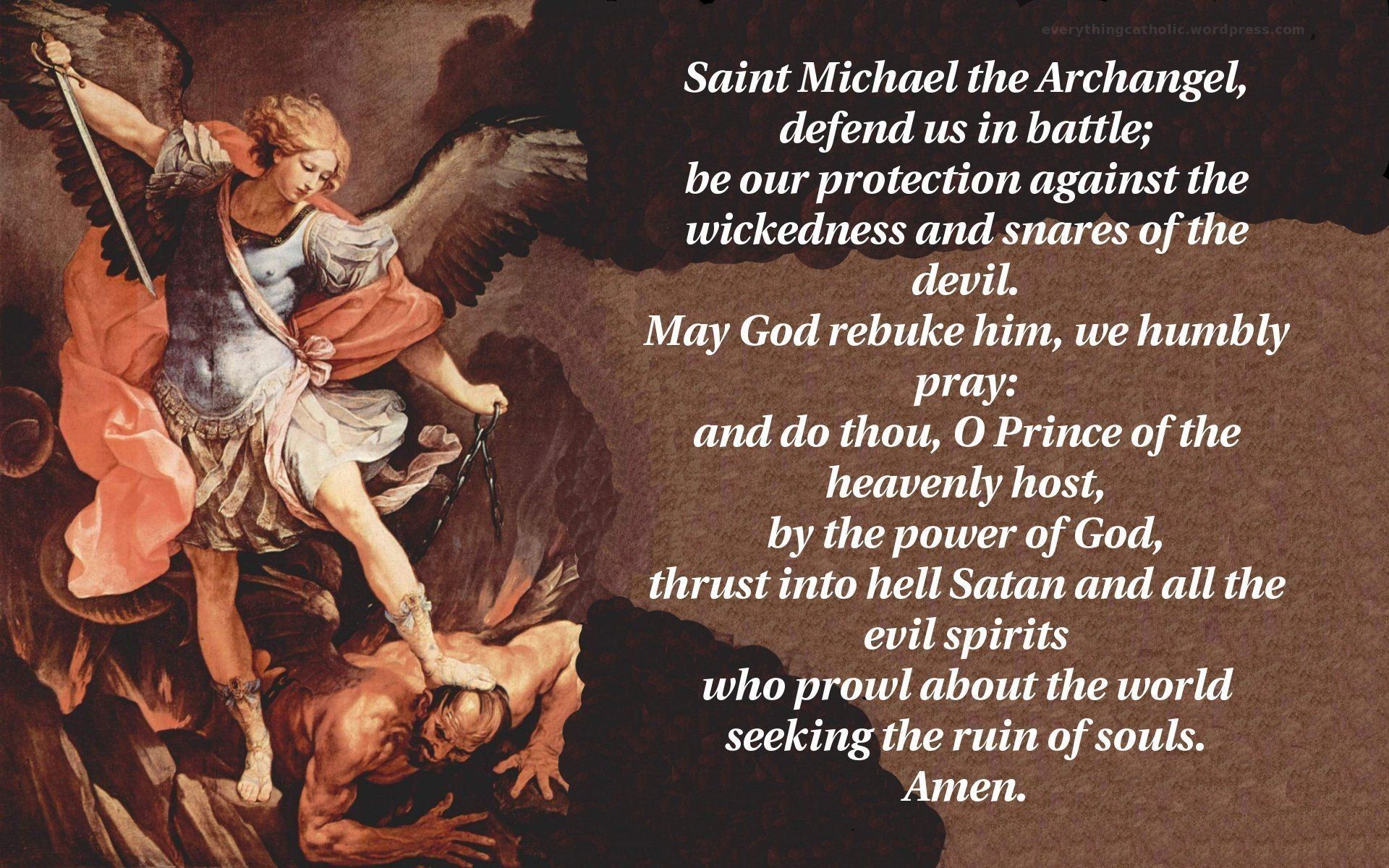 San Michele Arcangelo con spada, 1920x1084 1080p, PC Desktop