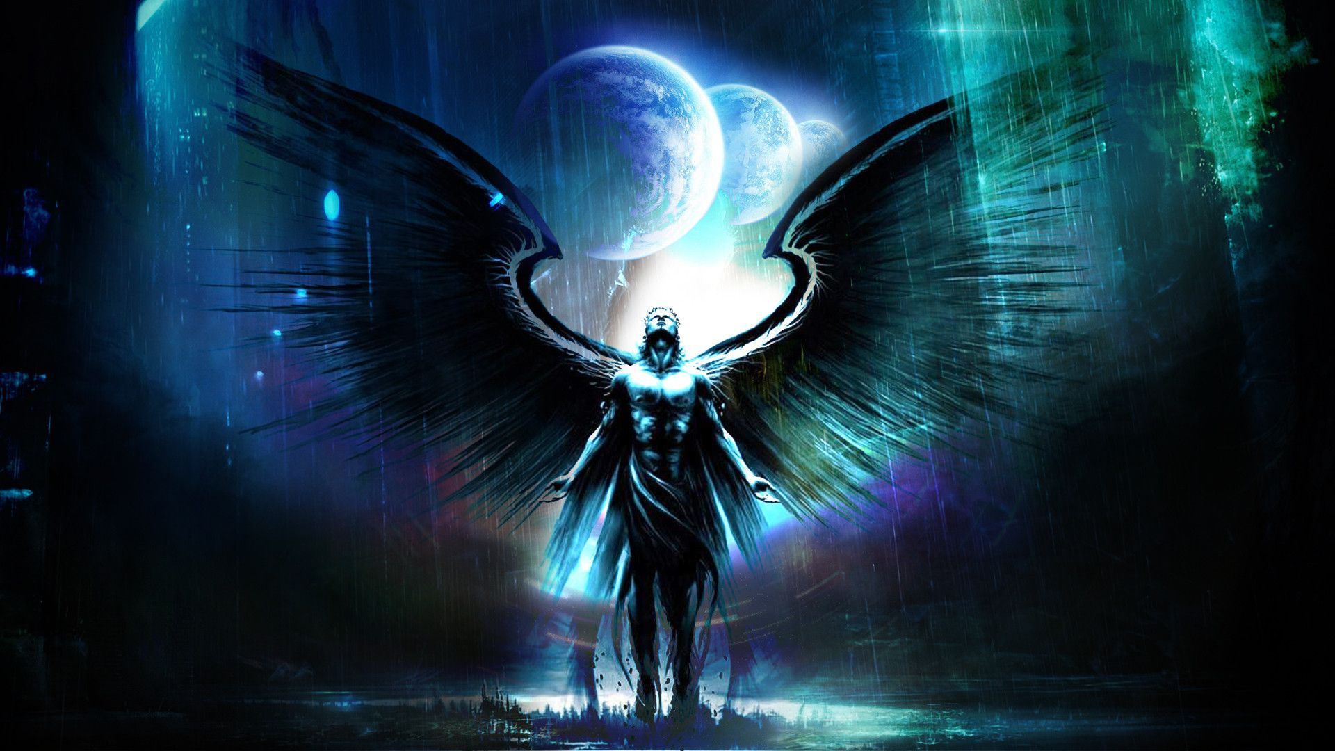 Angelo alato scuro fantasy, 1920x1080 Full HD, PC Desktop