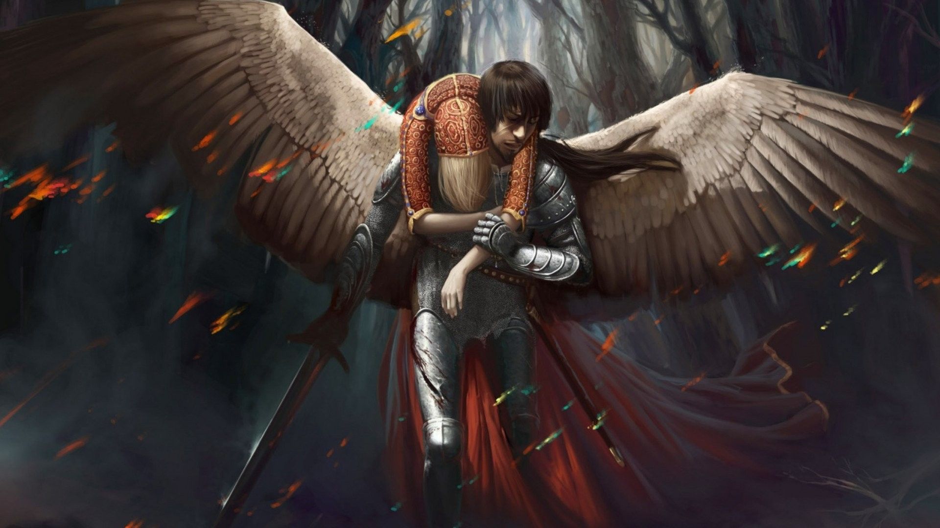 Arcangelo guerriero alato armatura, 1920x1080 Full HD, Desktop