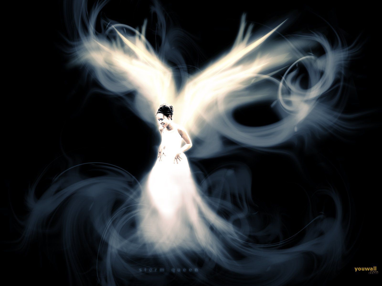 Angelo alato bianco luminoso, 1600x1200 HD Ready, Desktop