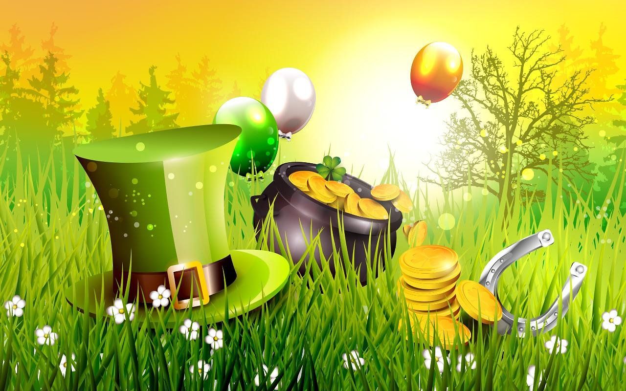 Cappello verde, pentola oro, San Patrizio, 1280x800 HD, Desktop
