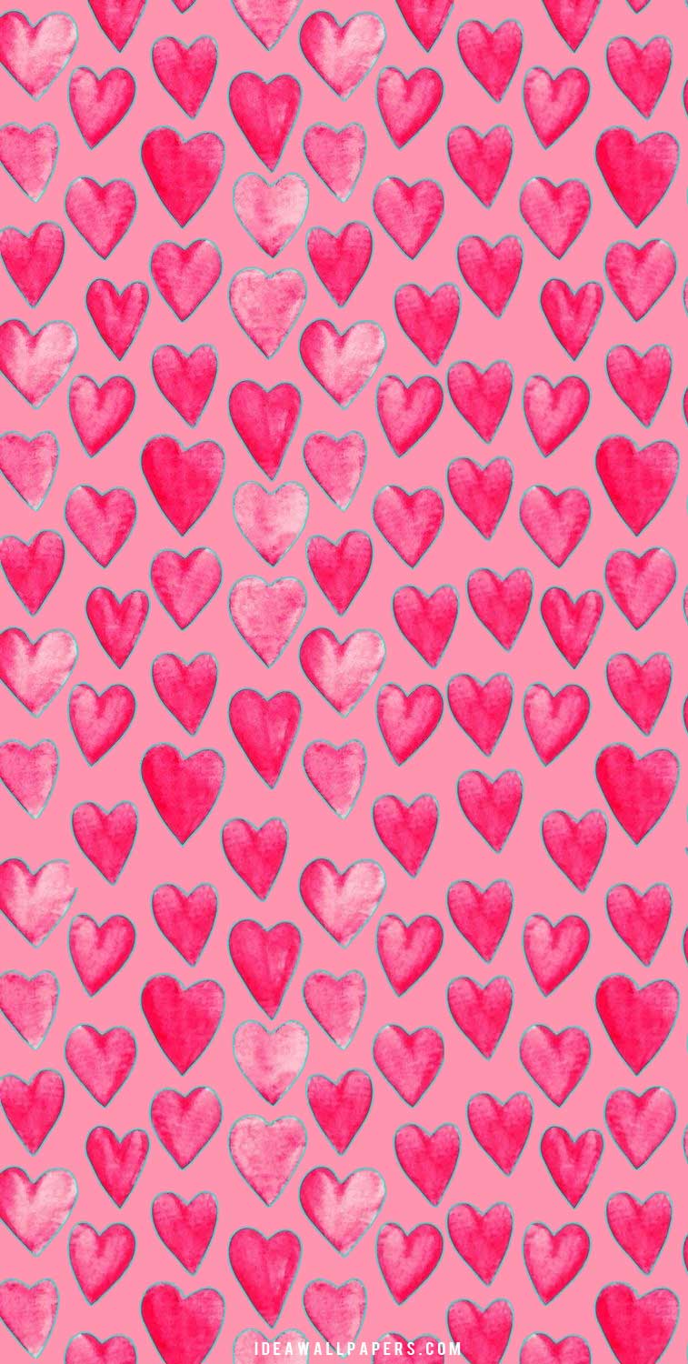 Cuori rosa San Valentino, 757x1500 Full HD Verticale, Smartphone