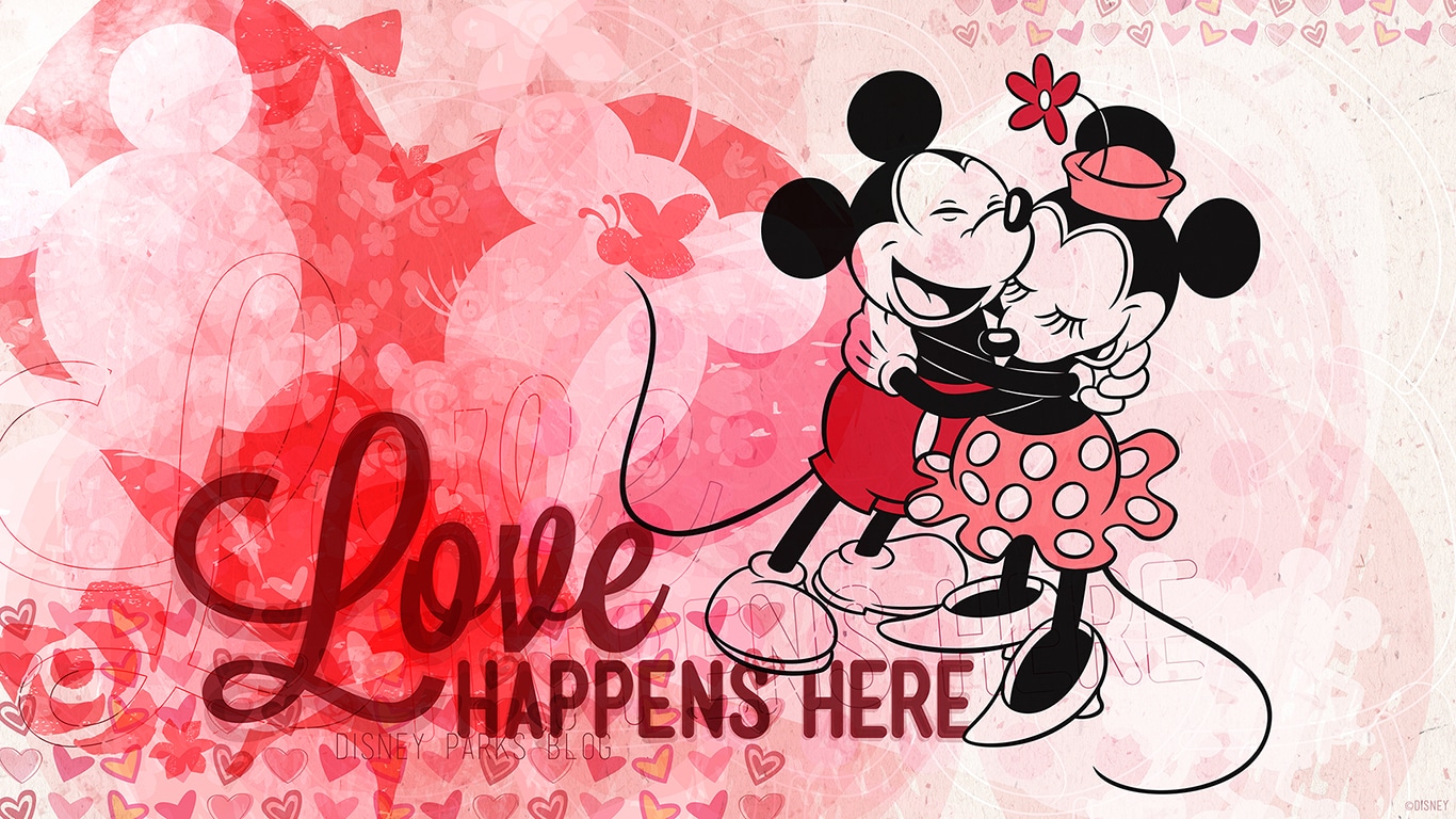 Topolino e Minnie San Valentino, Minnie Mouse, 1366x768 HD, Desktop