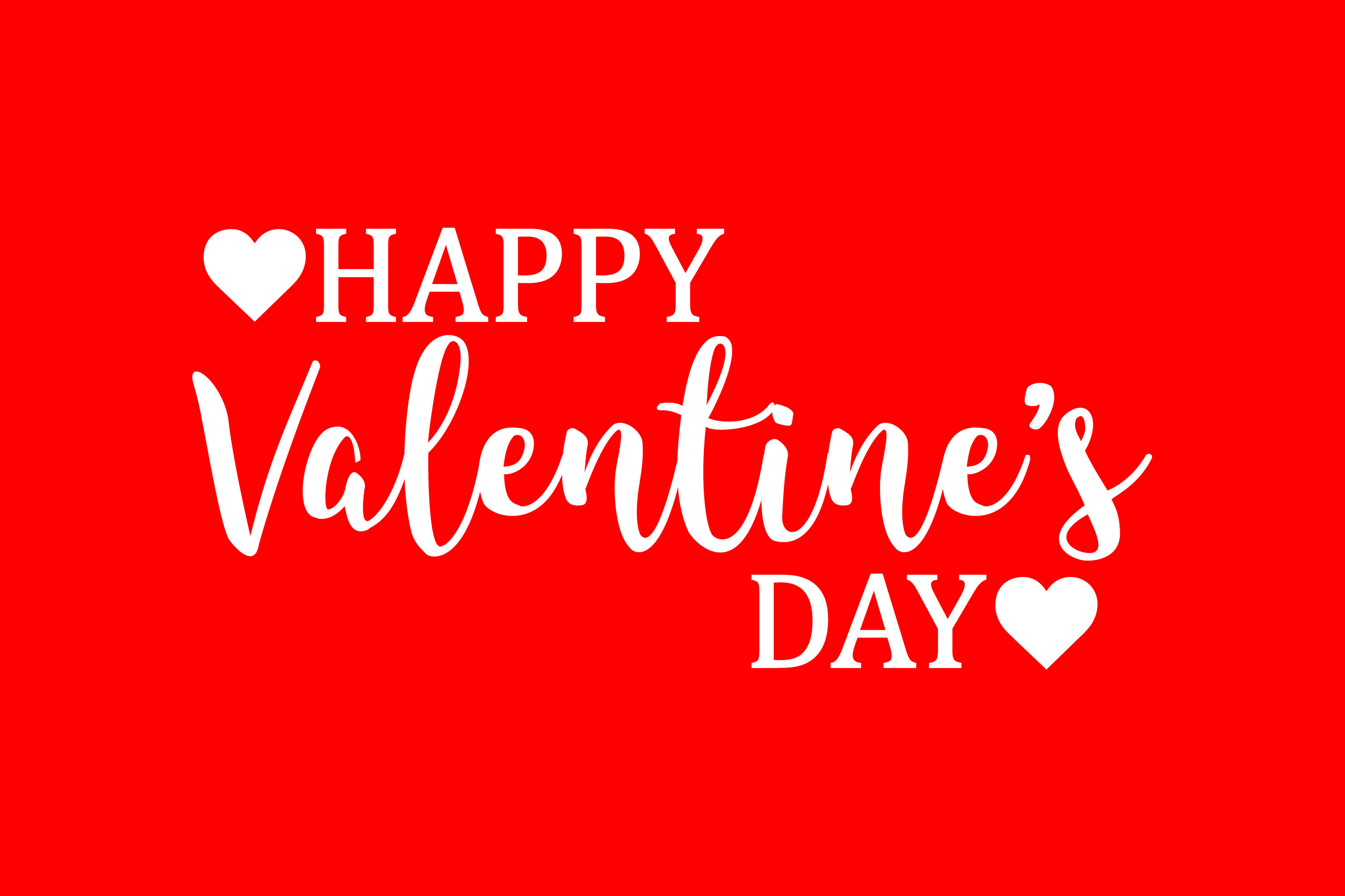 Scritta Happy Valentine's Day rosso, 3000x2000 WQXGA, Monitor Gaming