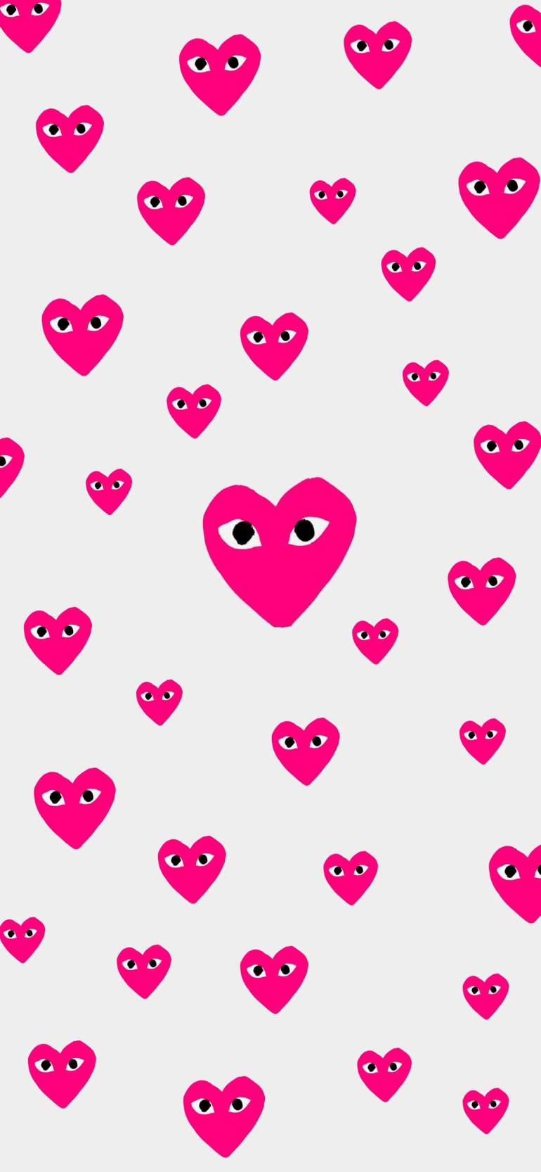 Cuori rosa con occhi, 770x1666 Verticale, POCO