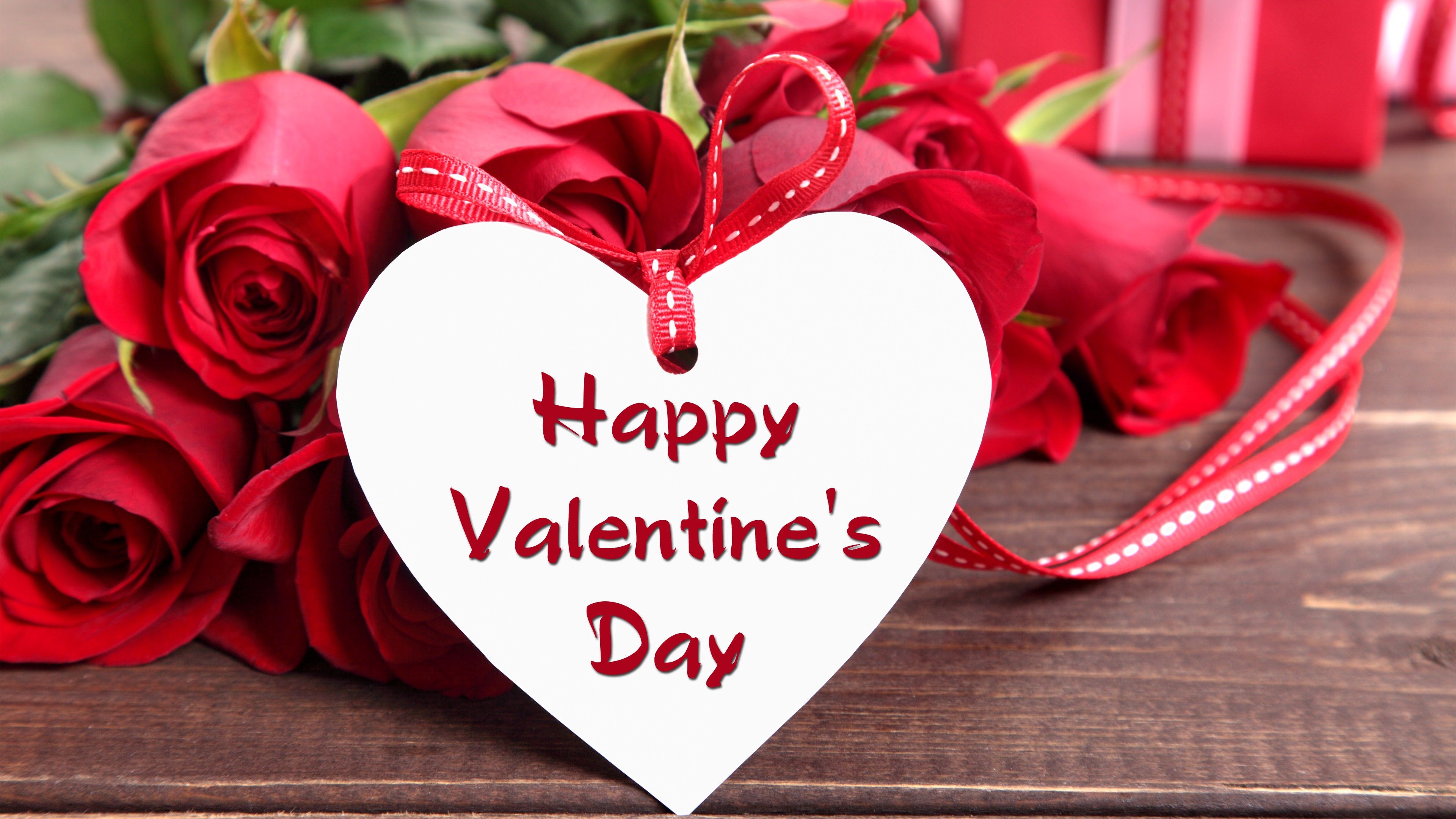 Rose rosse e cuore bianco, 3840x2160 Ultra HD, 4K TV