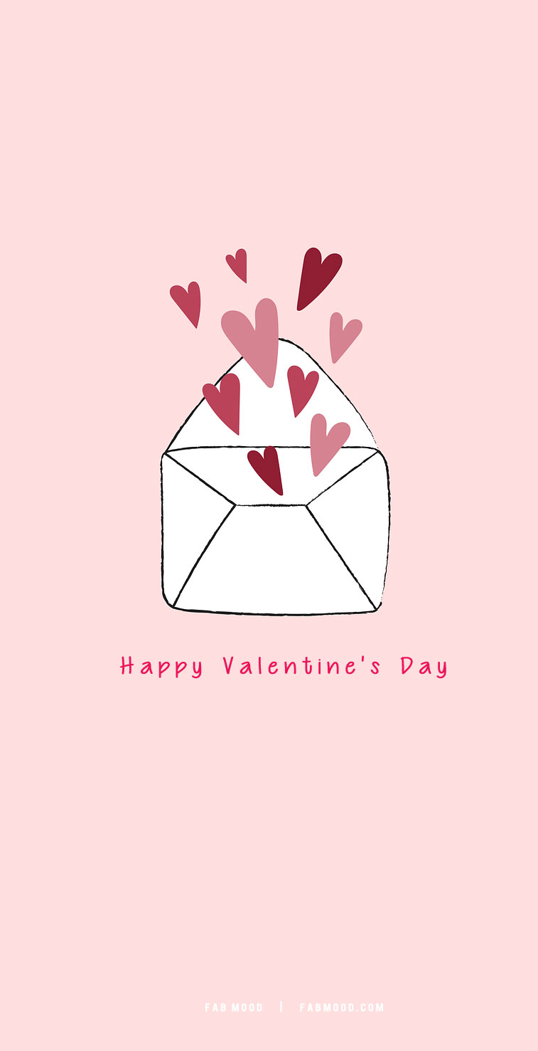 Busta con cuori rosa, 757x1477 Verticale, Mobile