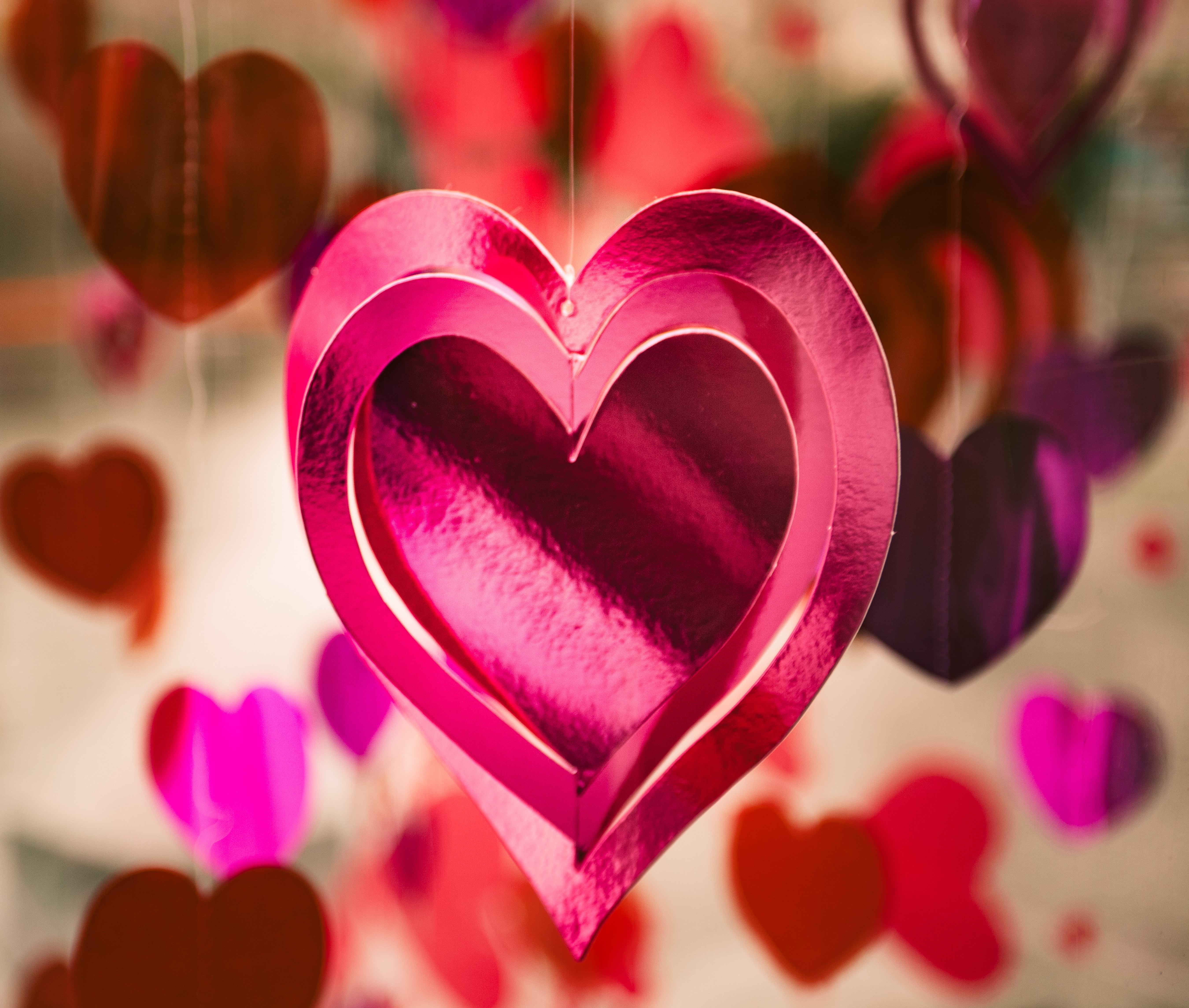 Cuori rosa San Valentino, 5400x4577 UHD, Monitor 4K