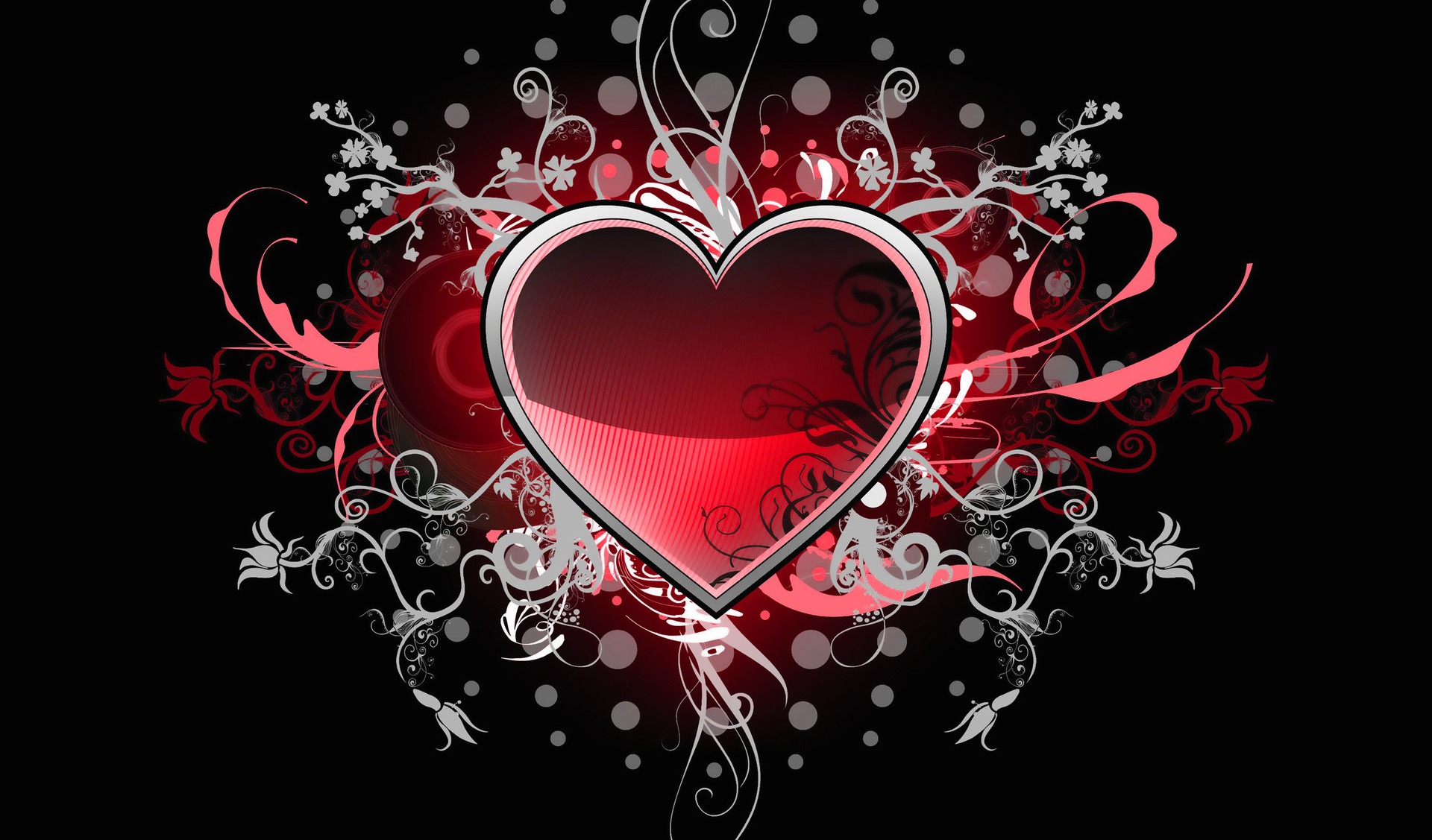 cuore rosso decorativo nero, 1920x1127 Full HD 1080p, Desktop
