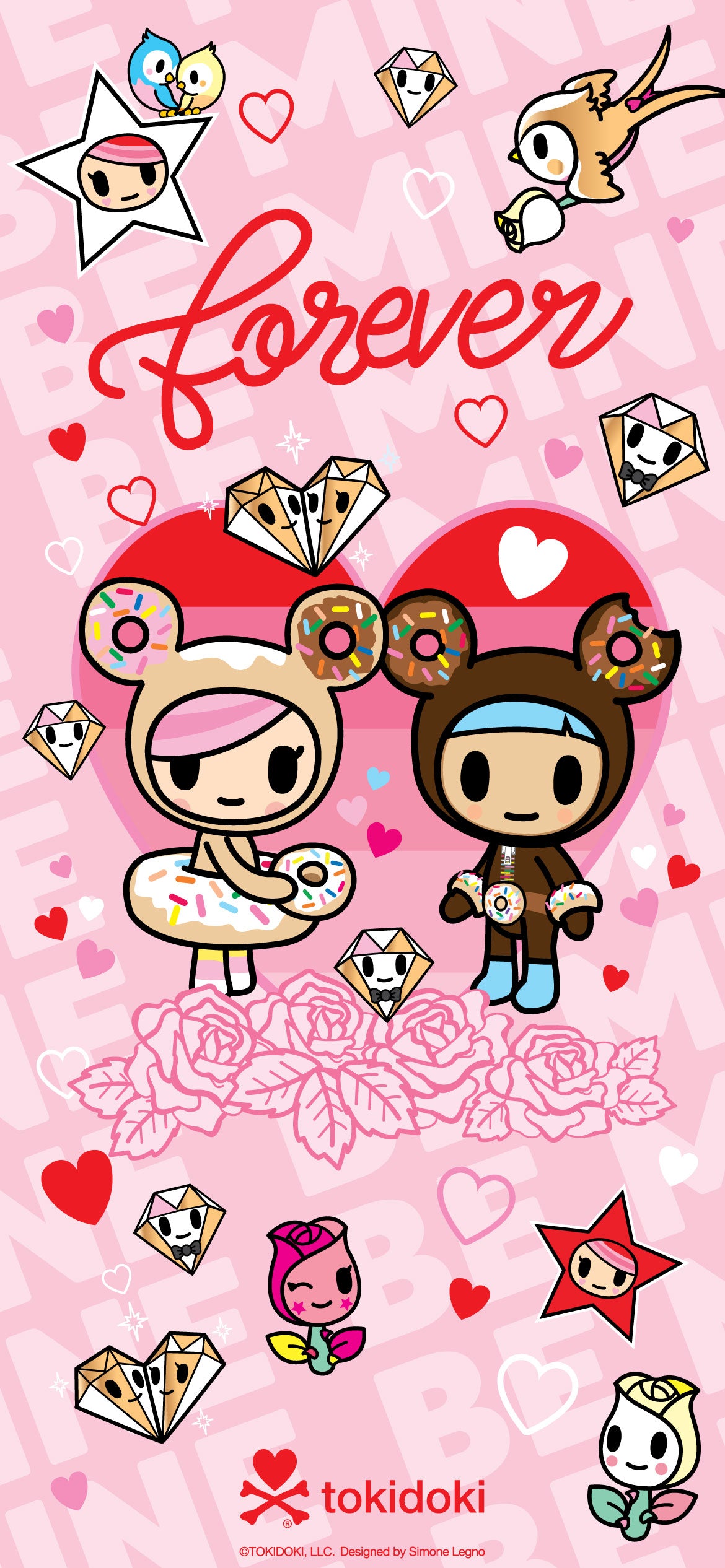Personaggi tokidoki con ciambelle, 1170x2532 Verticale, Mobile