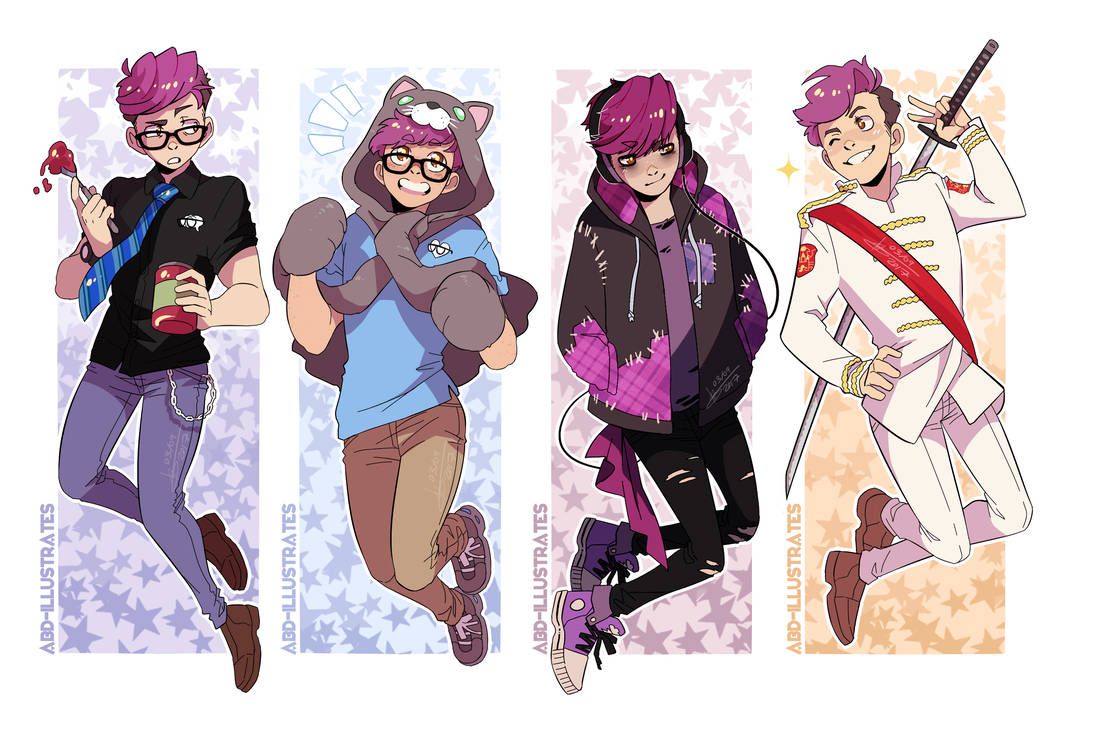 Sanders Sides personaggi illustrati, 1095x730 HD, Laptop