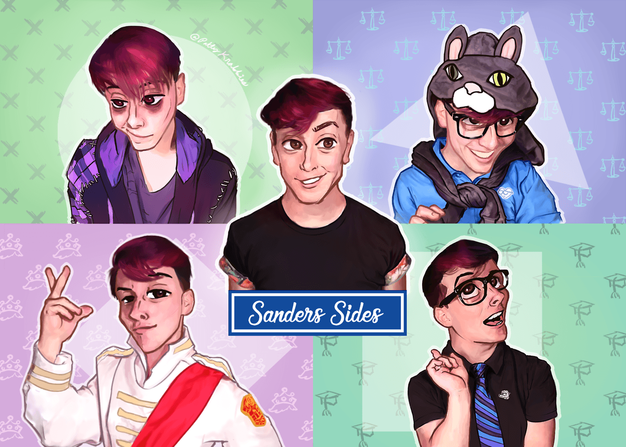 Sanders Sides personaggi collage, 1280x914 720p, Laptop