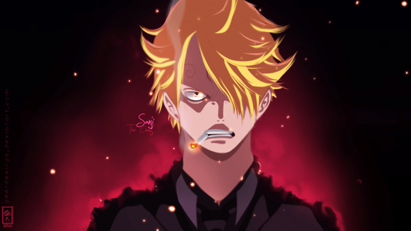 Sanji One Piece anime, 1366x768 HD, Desktop