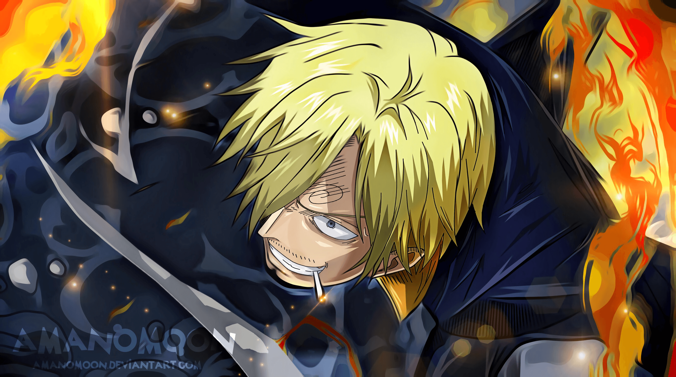 Sanji One Piece anime, anime pirati, 2756x1536 1440p, Desktop