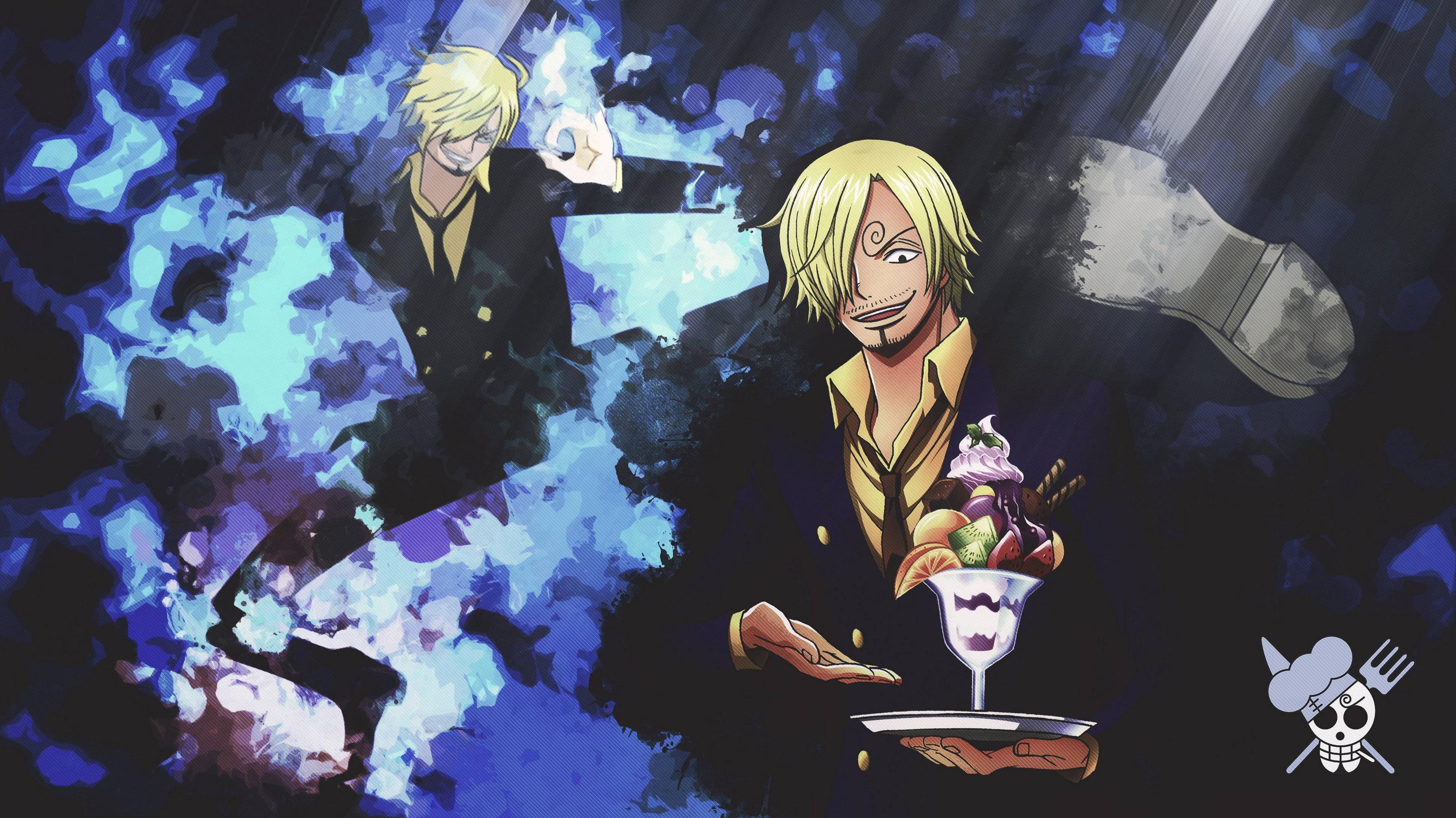 Sanji One Piece con dolce, 3840x2160 UHD, Monitor 4K