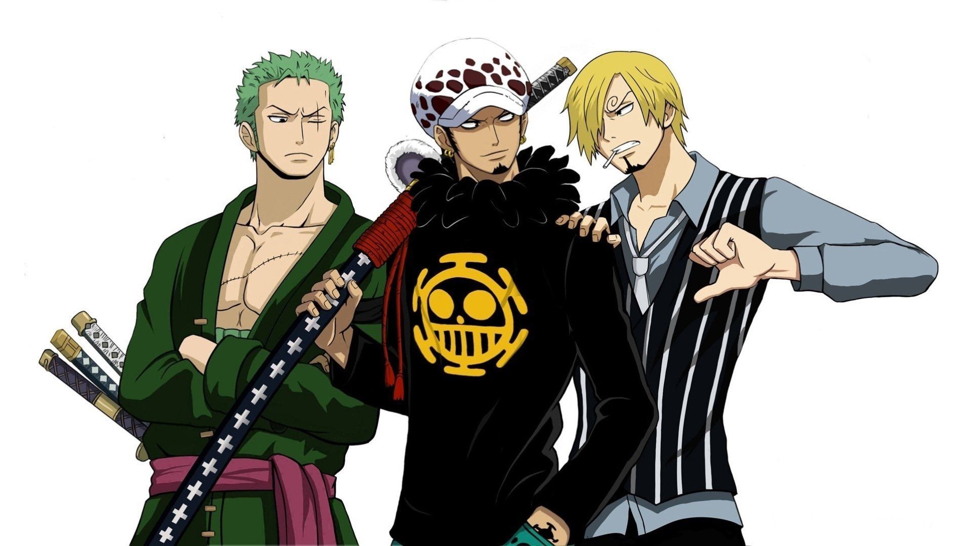 Zoro, Law e Sanji, One Piece, 1920x1079 Full HD 1080p, PC Desktop