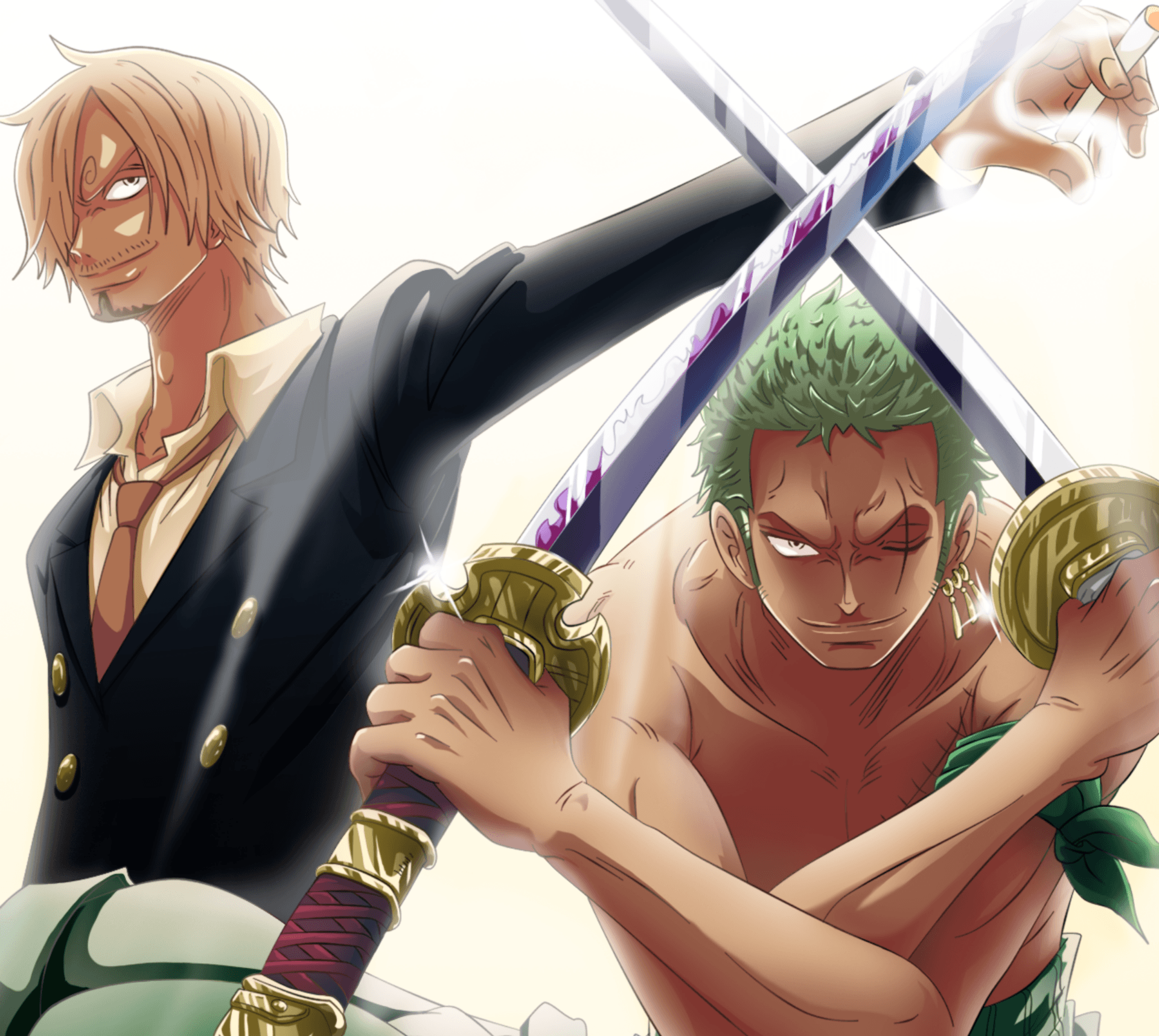 Sanji e Zoro, One Piece, spadaccino, 1920x1716 Full HD+ WUXGA, Laptop