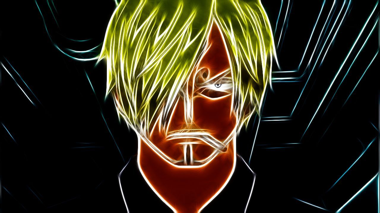 Sanji One Piece effetto neon, 1280x720 HD, PC Desktop