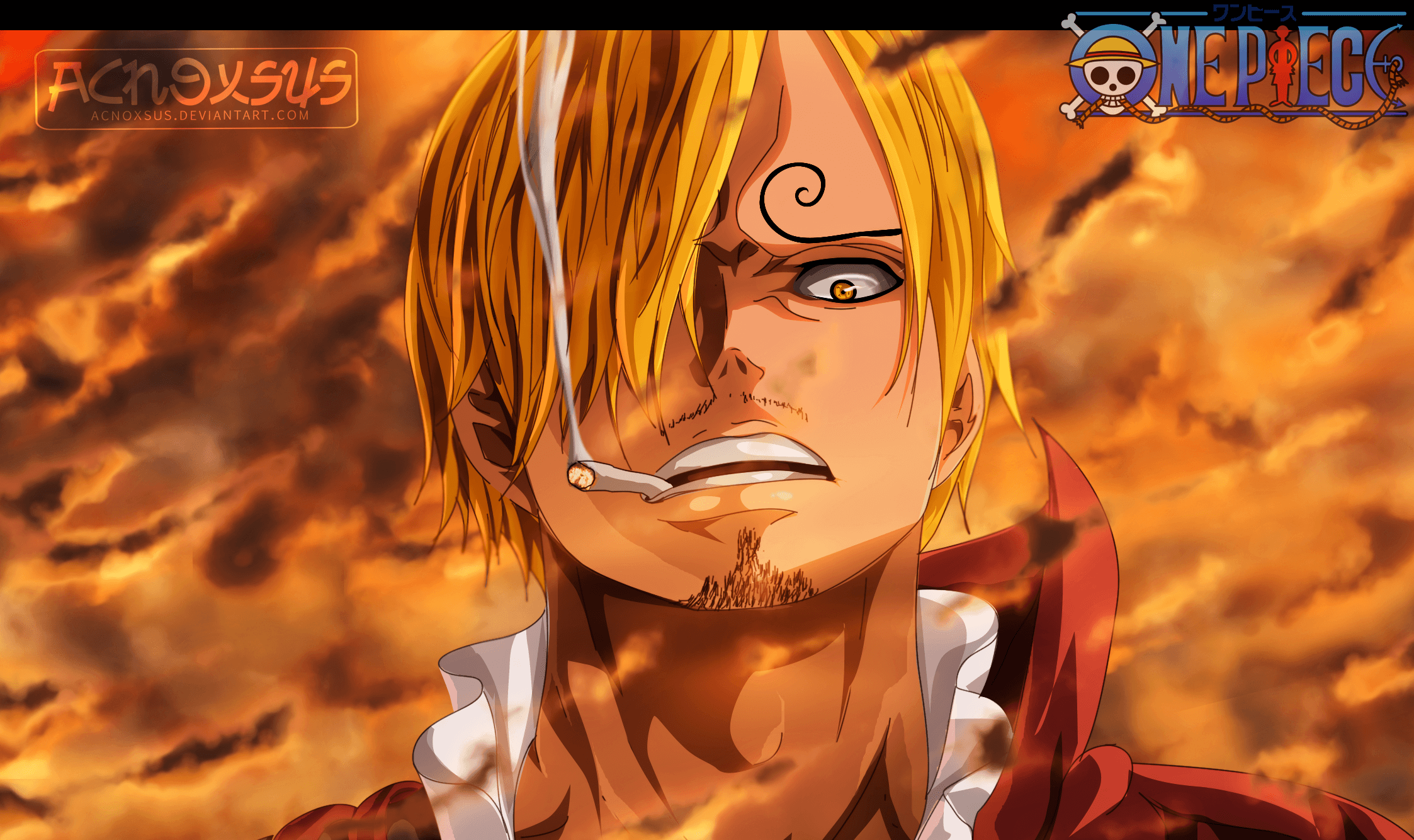 Sanji One Piece infuocato, 2246x1334 alta risoluzione, Laptop