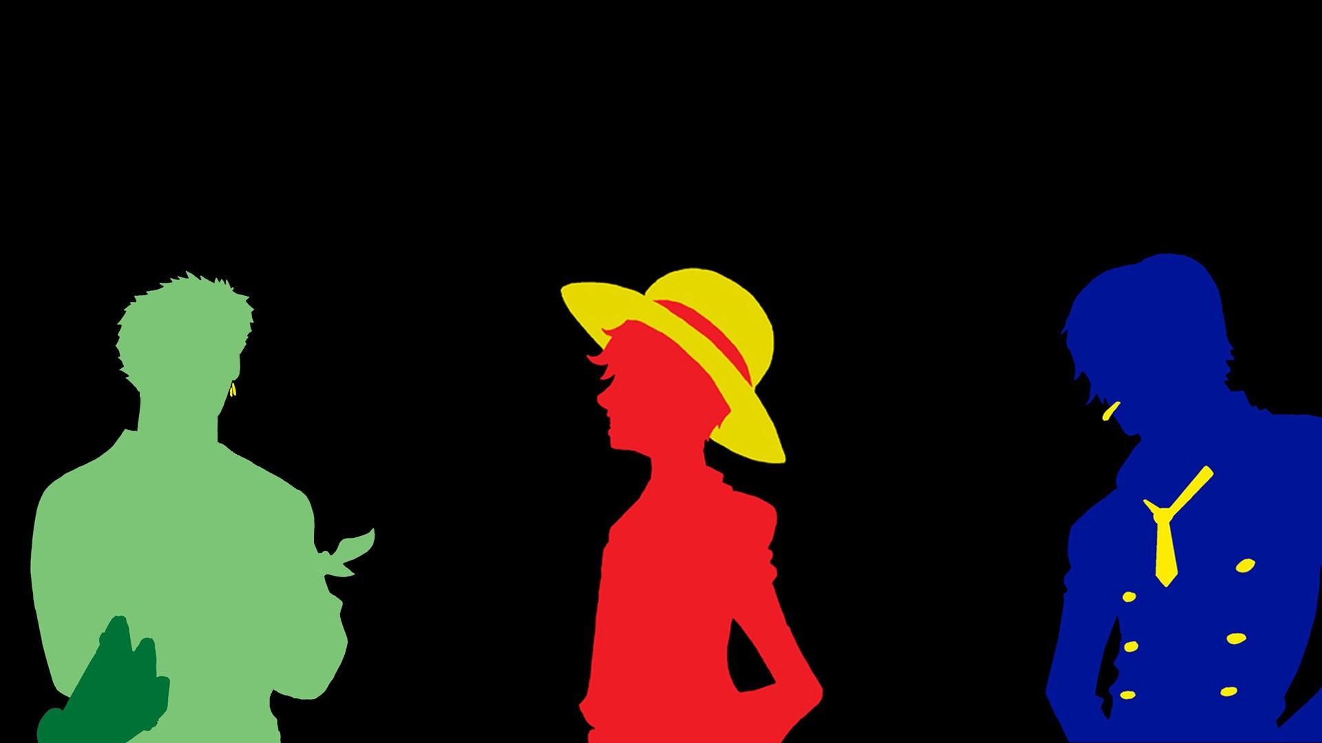 Silhouette Zoro Luffy Sanji One Piece, 1920x1080 1080p, PC Desktop