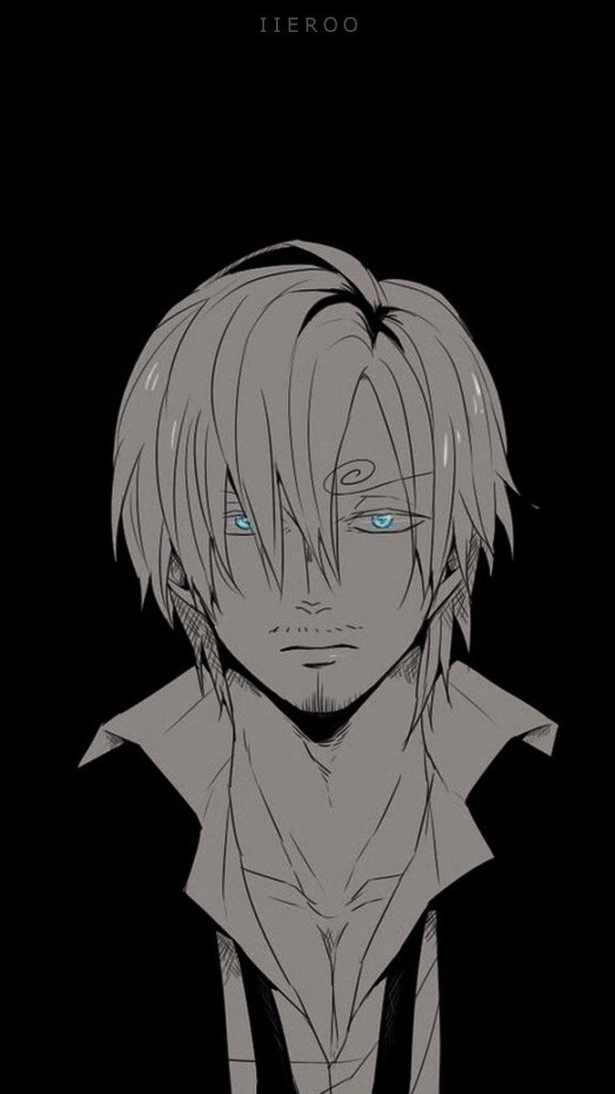 Sanji One Piece bianco e nero, 675x1200 Full HD Verticale, iPhone