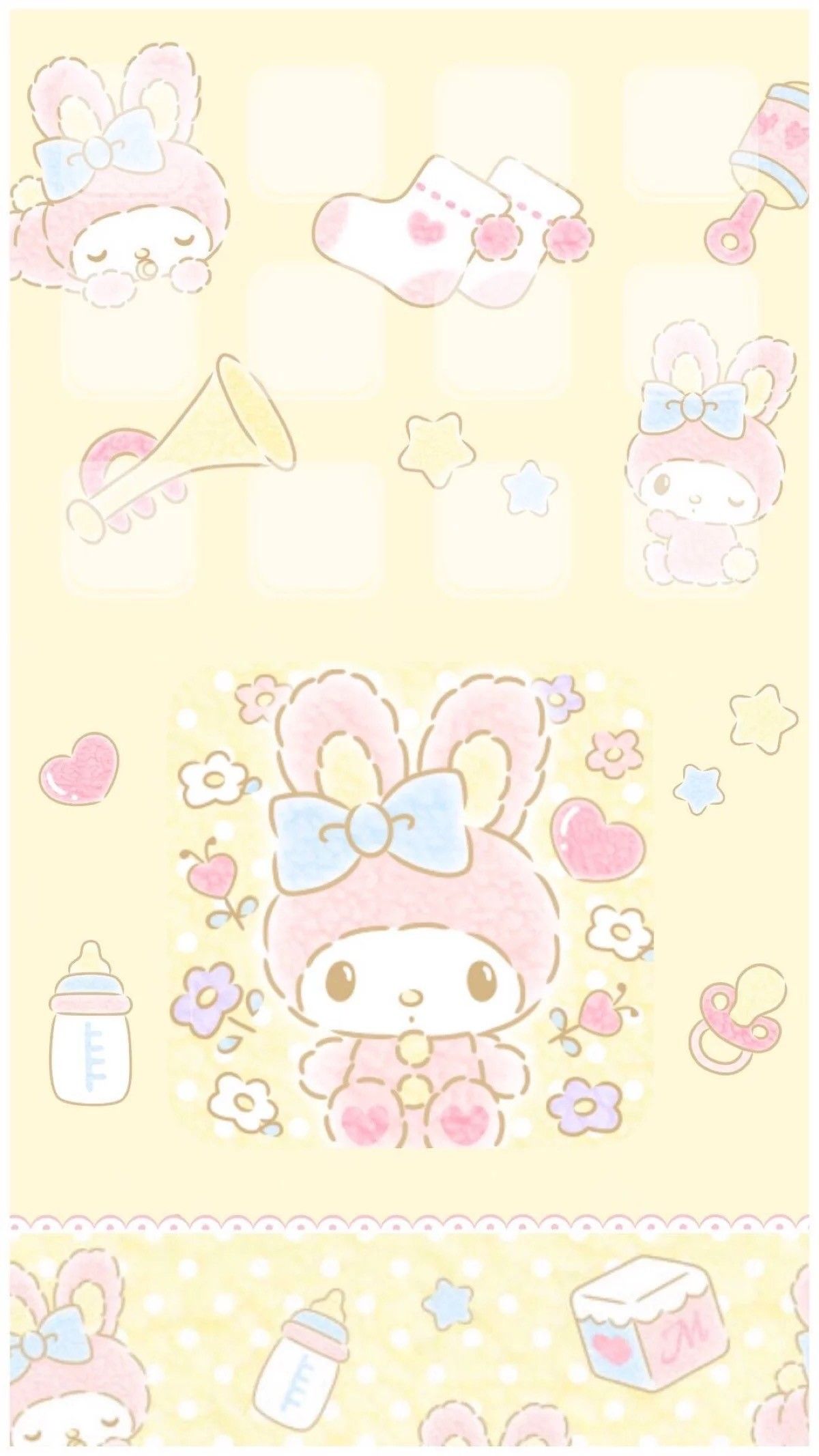 My Melody Sanrio coniglietta pastello, 1200x2133 Full HD Verticale, iPhone Pro Max