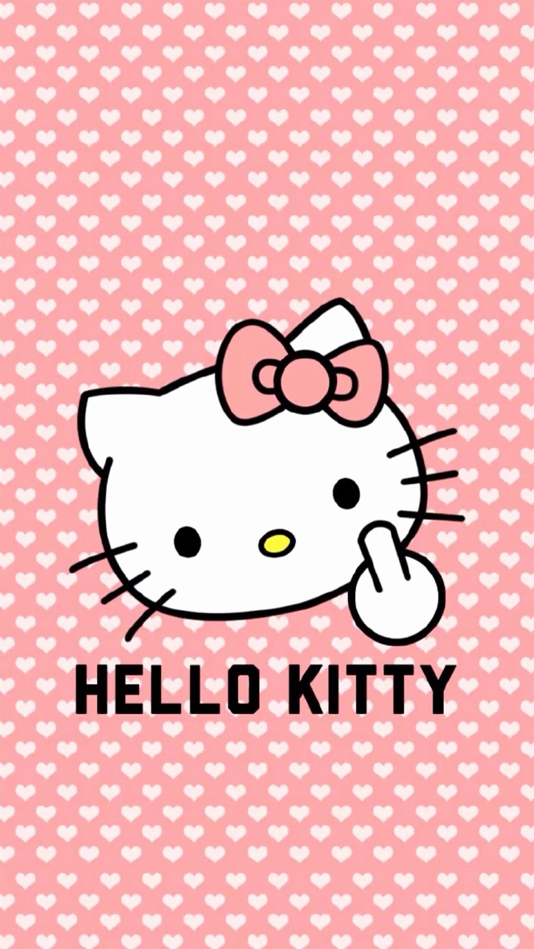 Hello Kitty cuori rosa, 1080x1920 Full HD Verticale, iPhone Pro Max