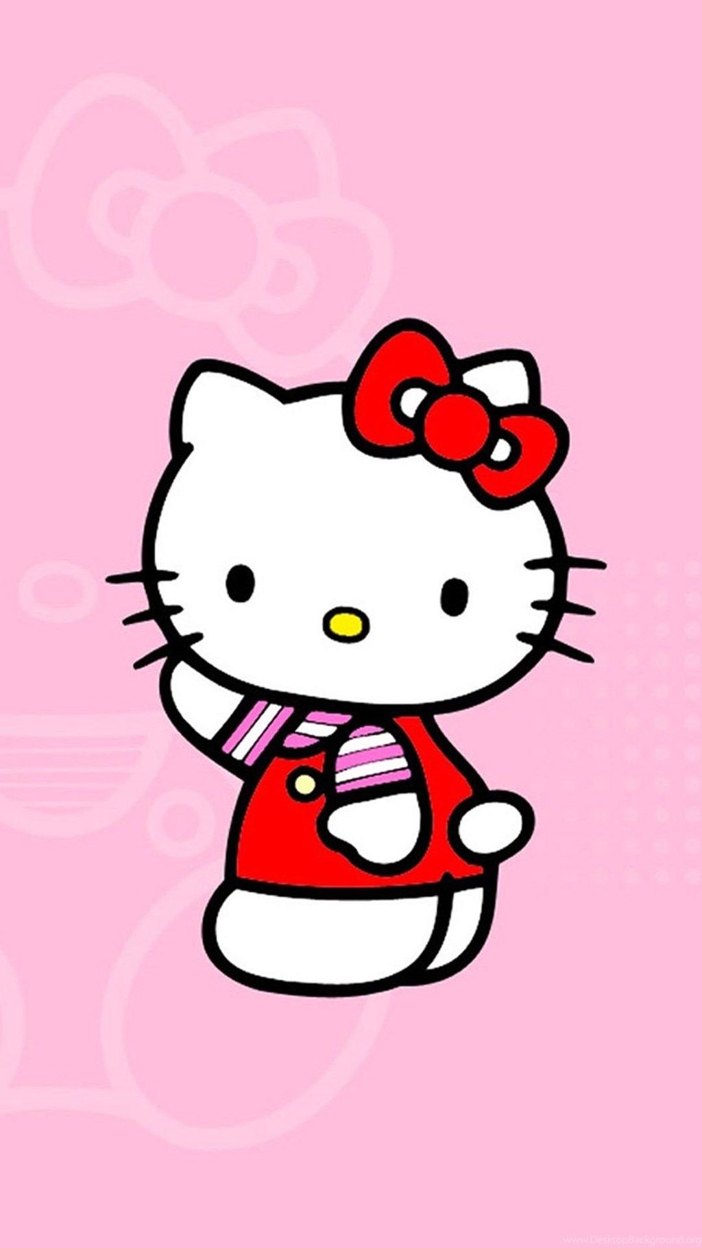 Hello Kitty sfondo rosa, 1024x1820 Verticale, iPhone Plus