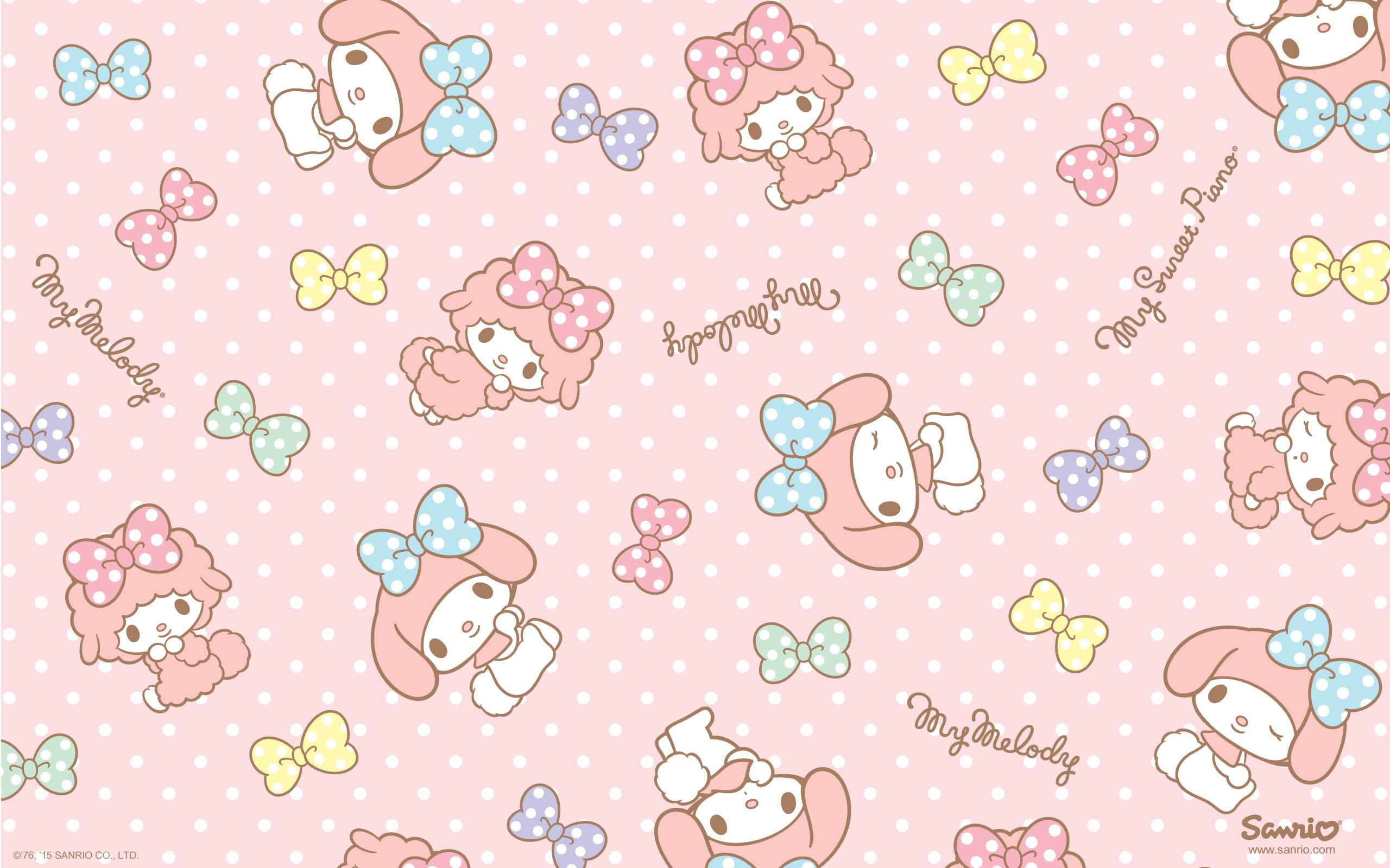 My Melody pattern rosa Sanrio, 2560x1600 WQXGA, Desktop