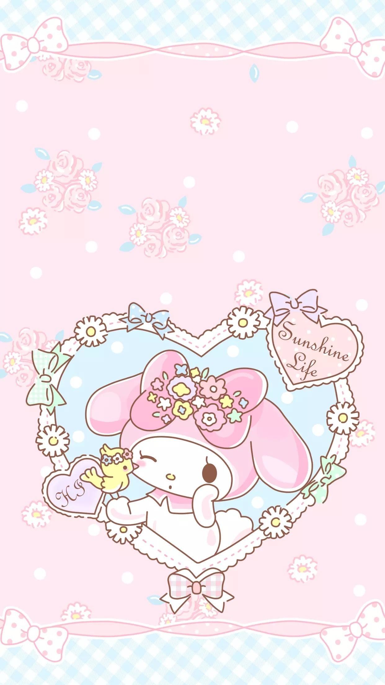 My Melody Sanrio coniglietto rosa, personaggi kawaii giapponesi, 1242x2208 Verticale, iPhone Pro Max