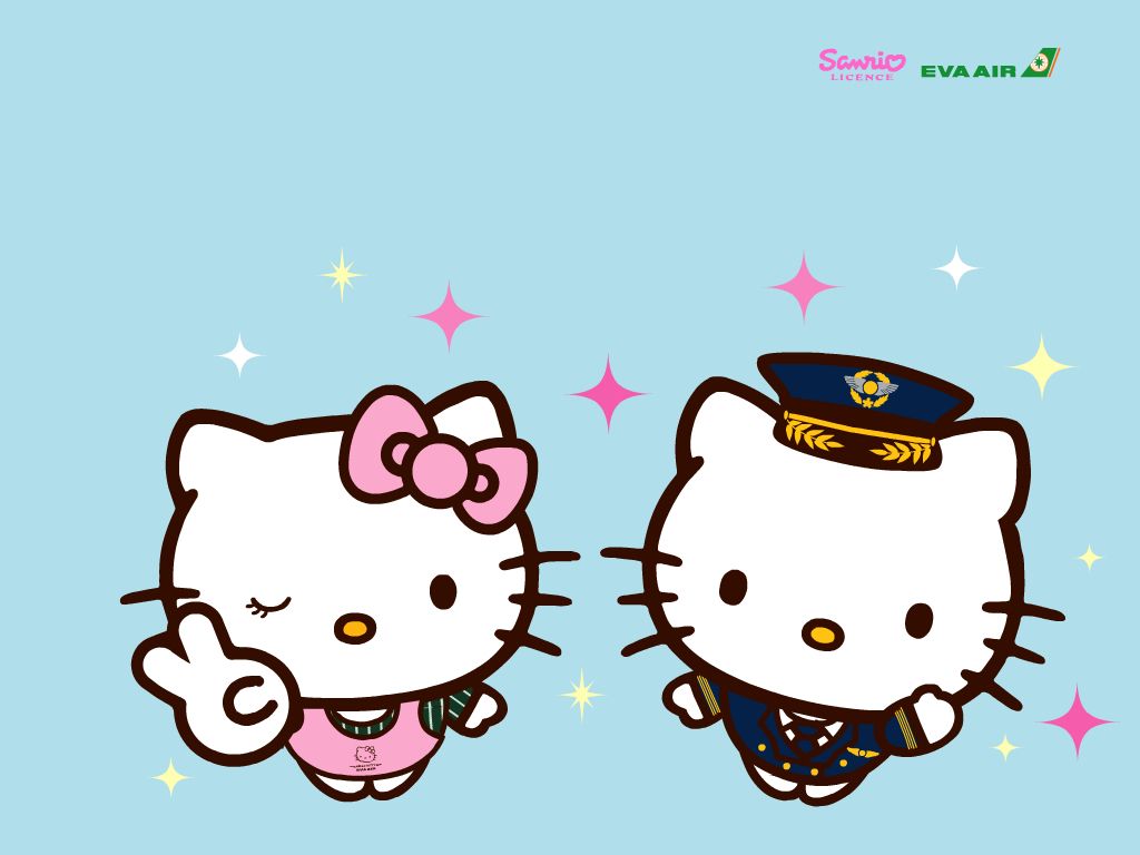 Hello Kitty pilota EVA Air, 1024x768 HD, Desktop