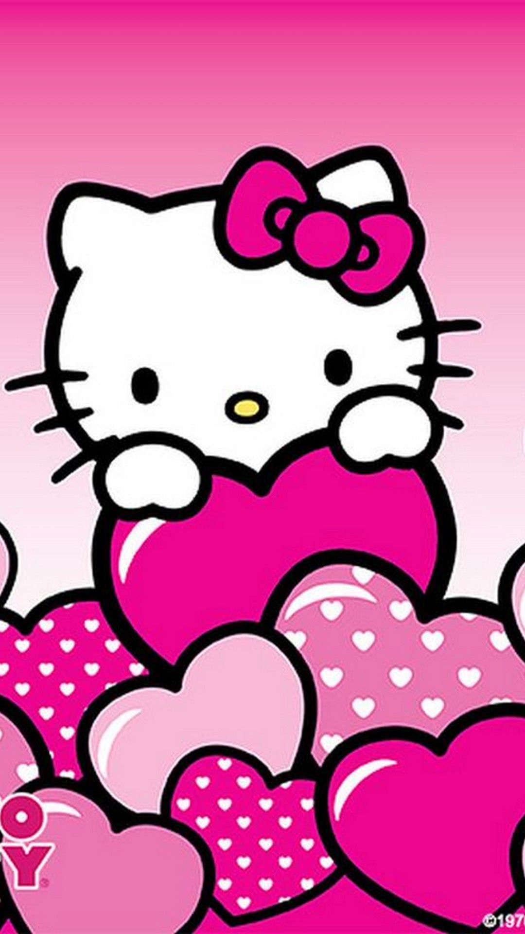 Hello Kitty cuori rosa, 1080x1920 Full HD Verticale, iPhone Air