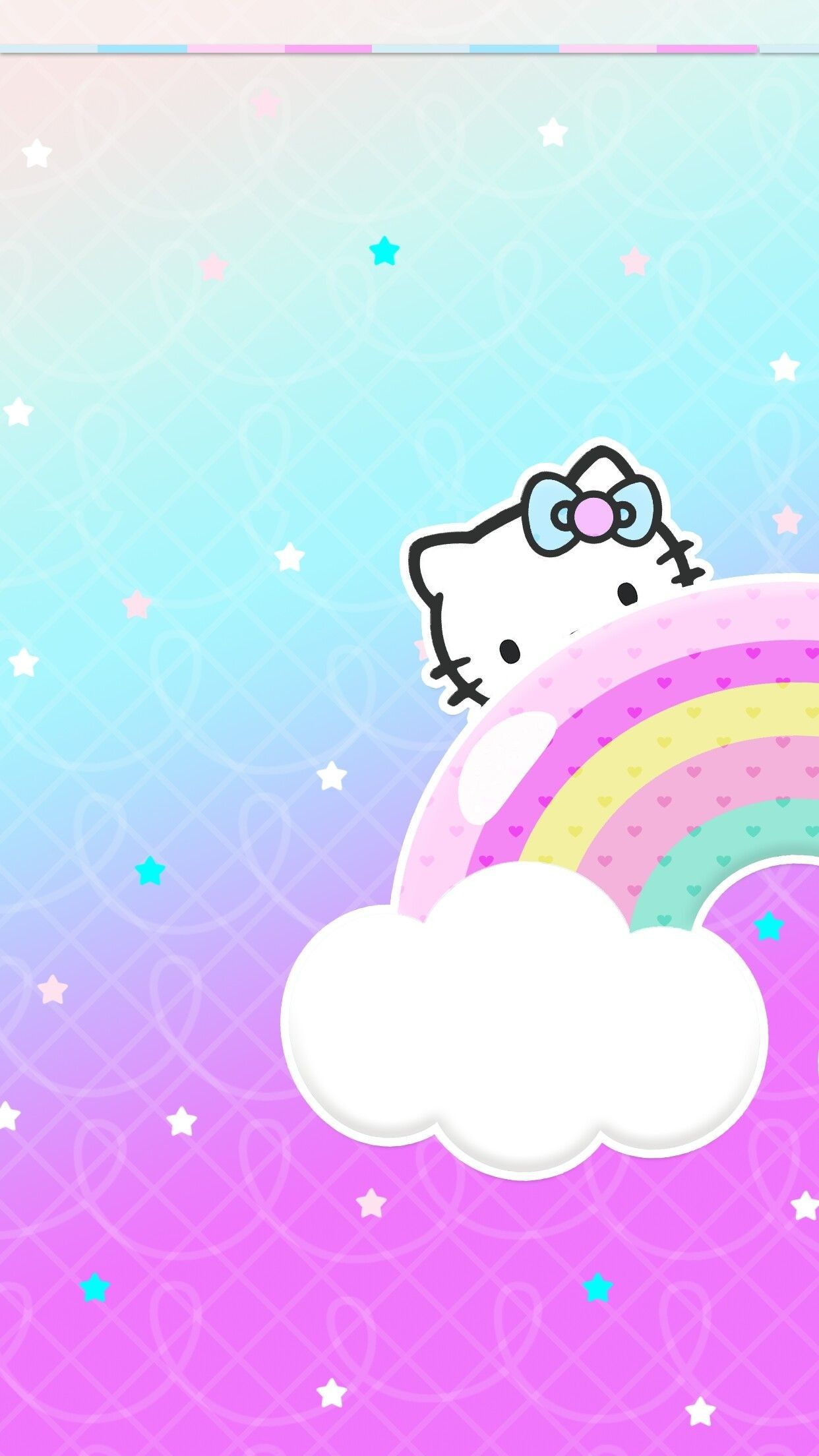 Hello Kitty arcobaleno pastello, 1242x2208 Verticale, iPhone Plus