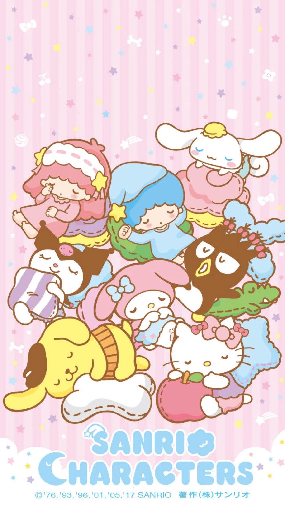 Personaggi Sanrio Hello Kitty gruppo, kawaii, 1200x2130 Full HD Verticale, iPhone Pro