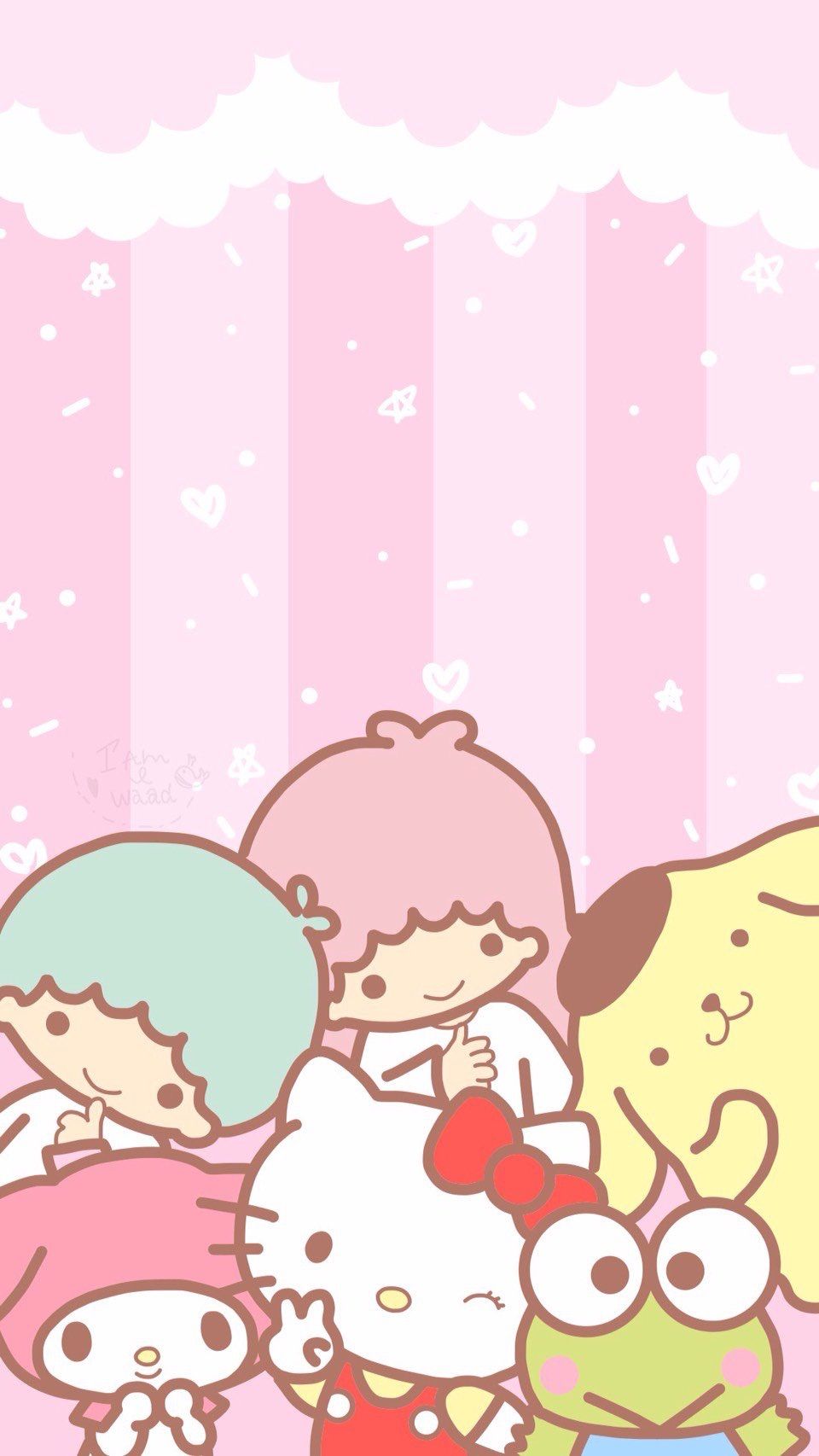 Little Twin Stars Hello Kitty gruppo, Sanrio, 960x1706 Verticale, Mobile