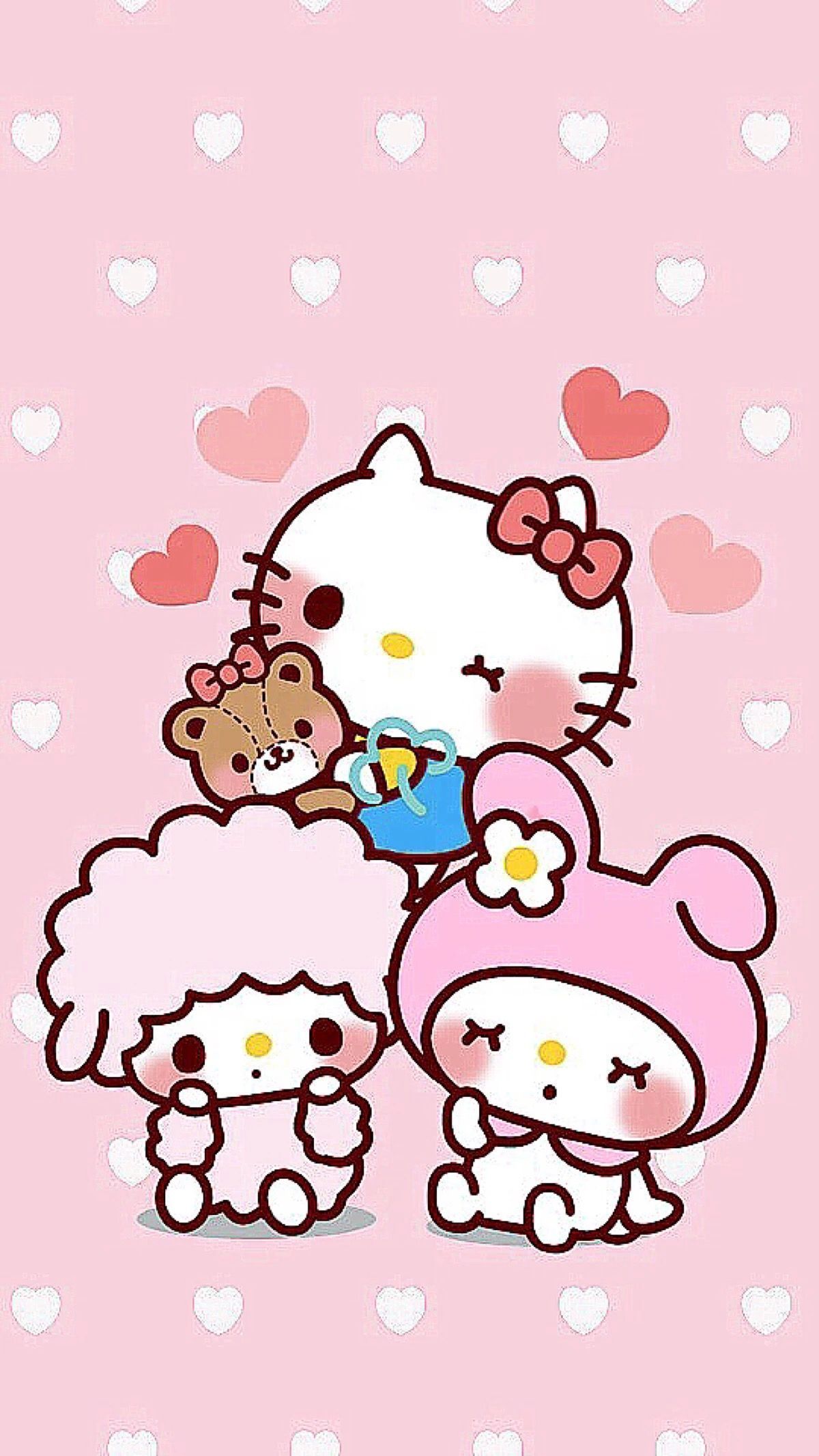 Hello Kitty My Melody orsetto, Sanrio, 1200x2133 Verticale, Telefono