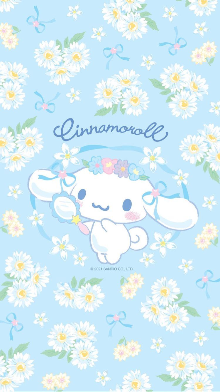 Cinnamoroll margherite azzurro, 750x1334 Verticale, Telefono