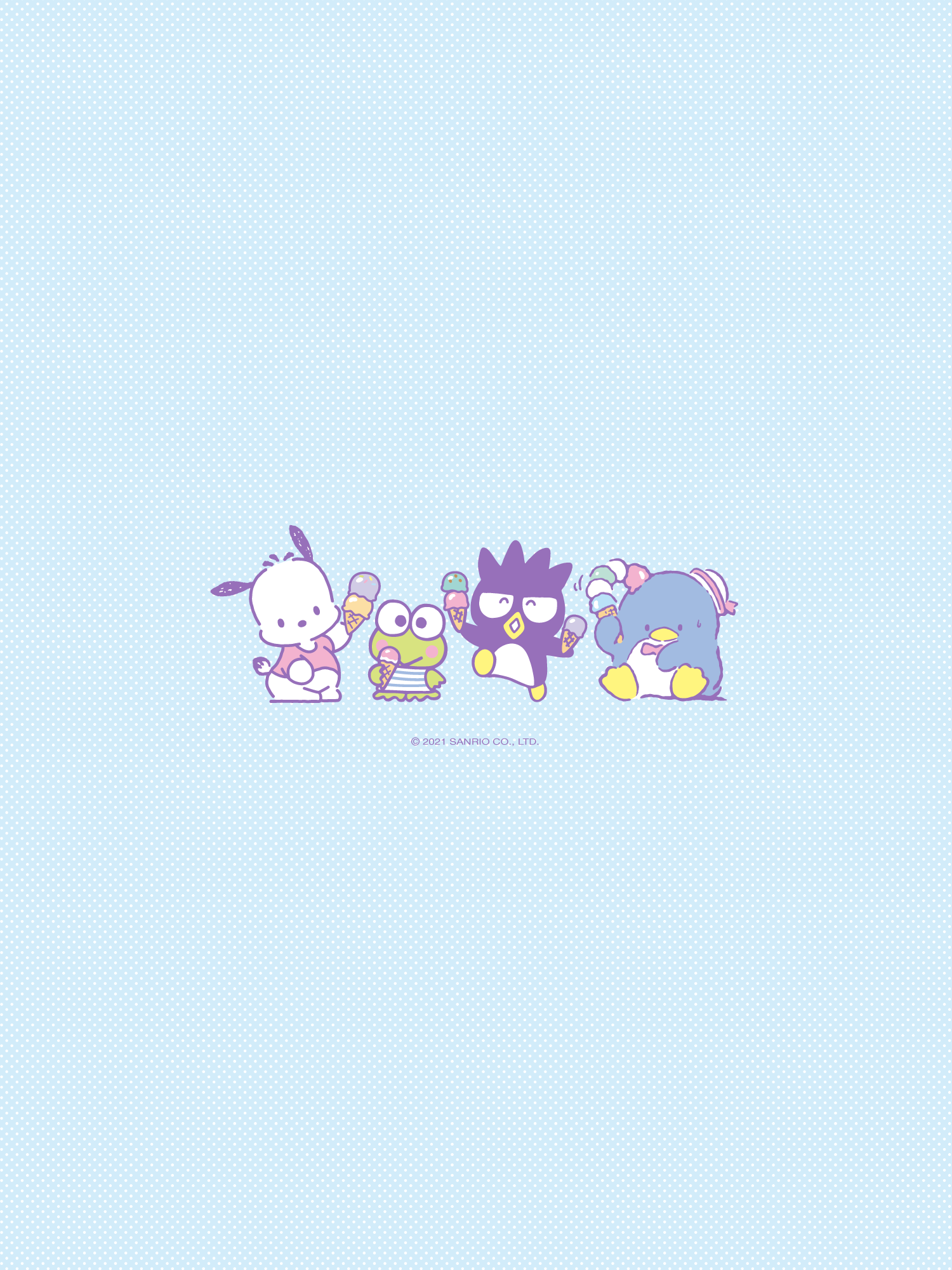 Pochacco amici azzurro, 1500x2000 Verticale, Mobile