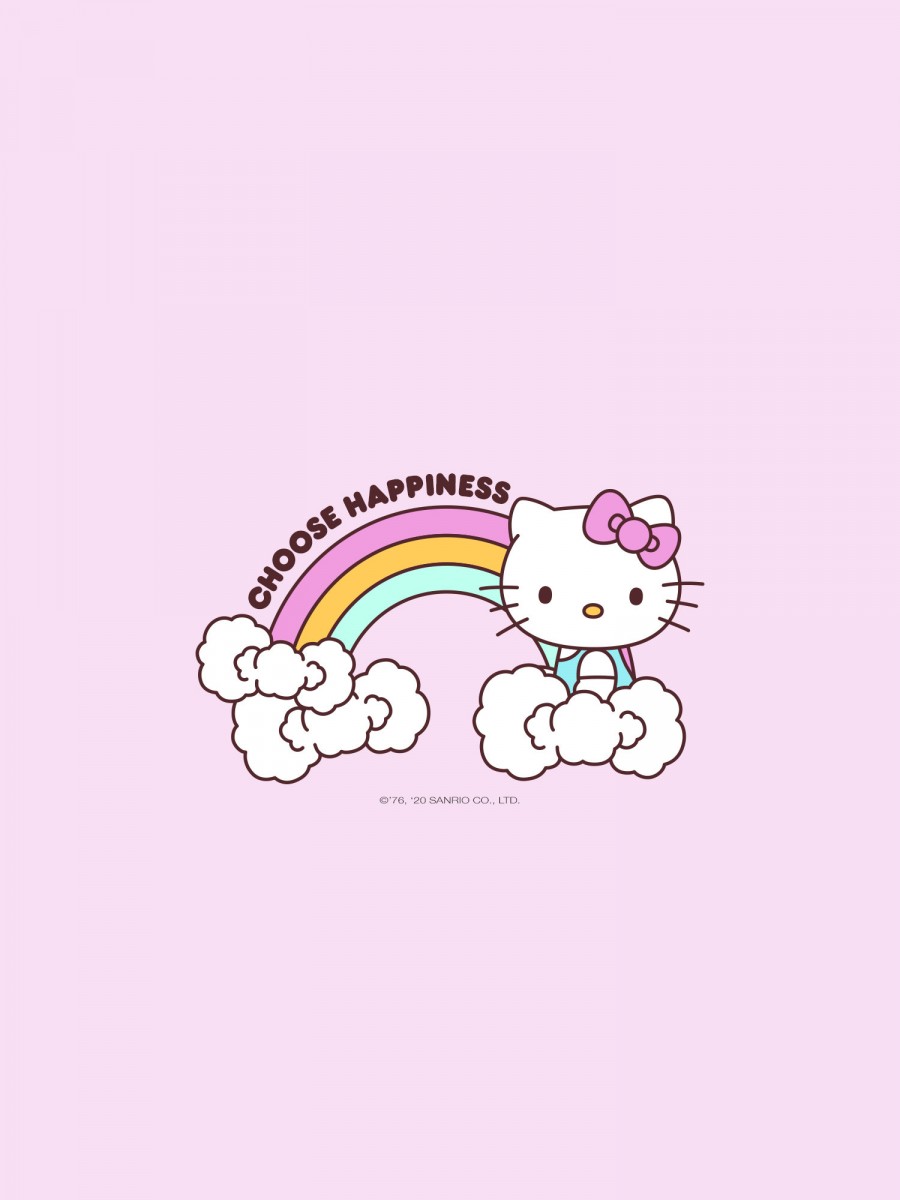 Hello Kitty arcobaleno frase, 900x1200 Verticale, Telefono