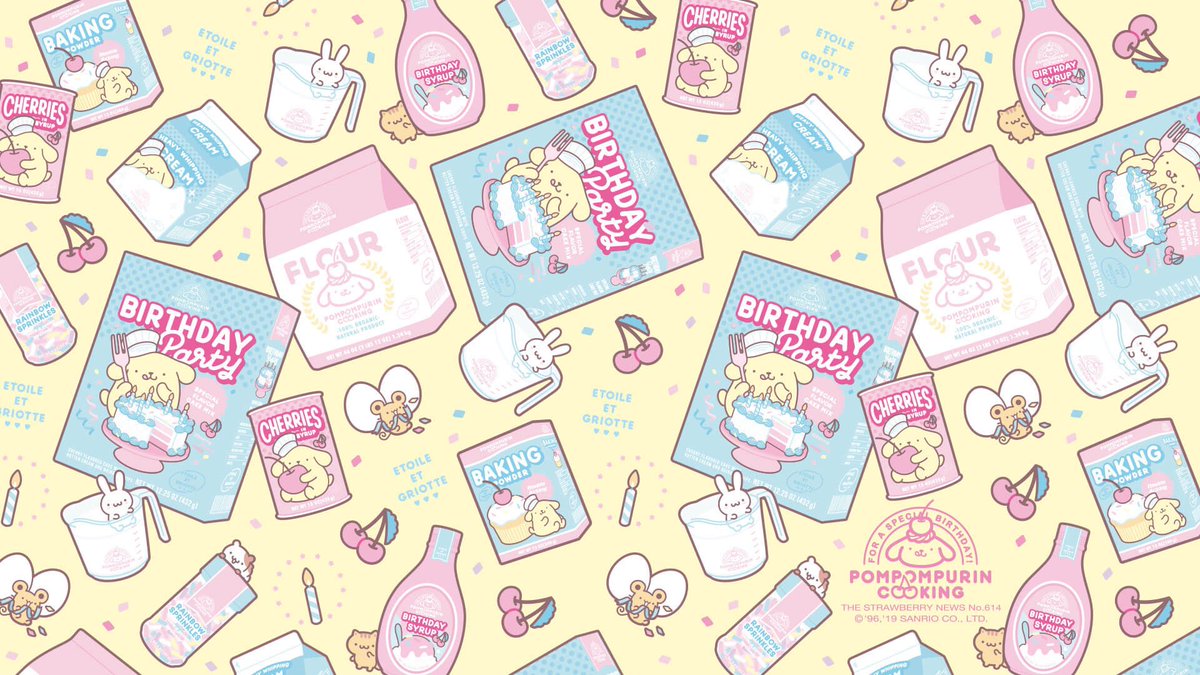 pattern dolci ingredienti giallo, 1200x675 HD, PC Desktop