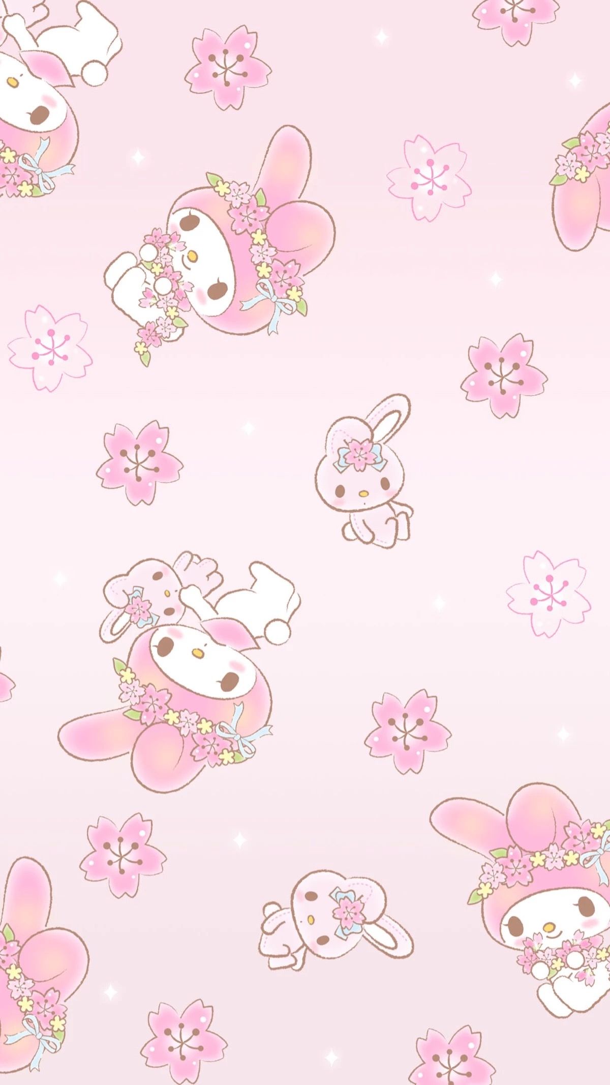 My Melody fiori ciliegio rosa, 1200x2133 Verticale, Mobile