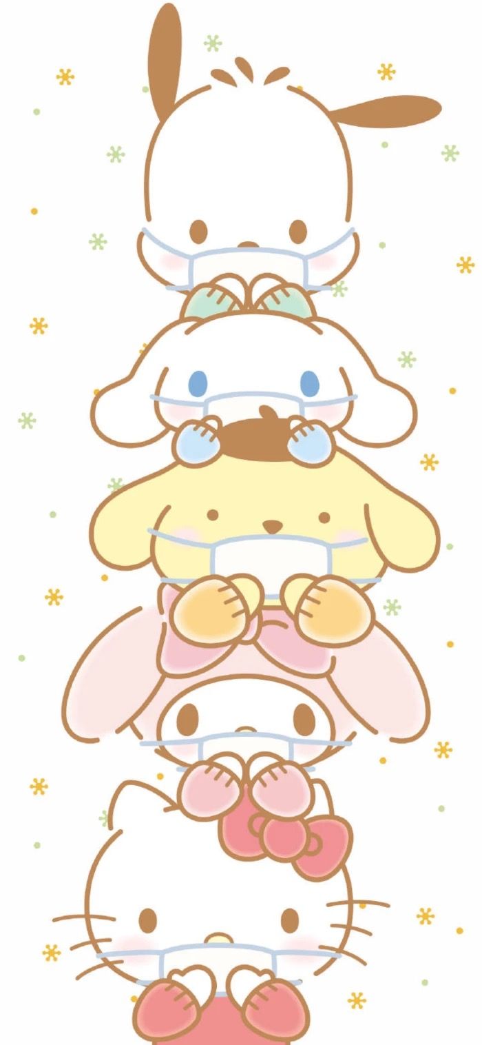 Pochacco Pompompurin Hello Kitty pila, kawaii, 700x1516 Full HD Verticale, Smartphone