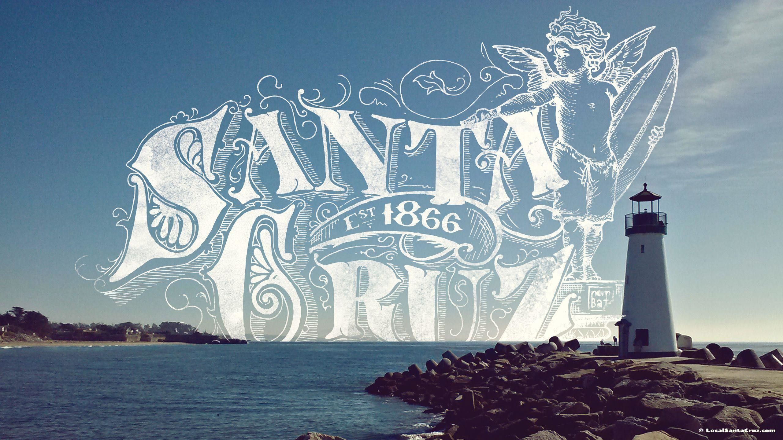 Scritta Santa Cruz con faro, 2560x1440 1440p, Desktop
