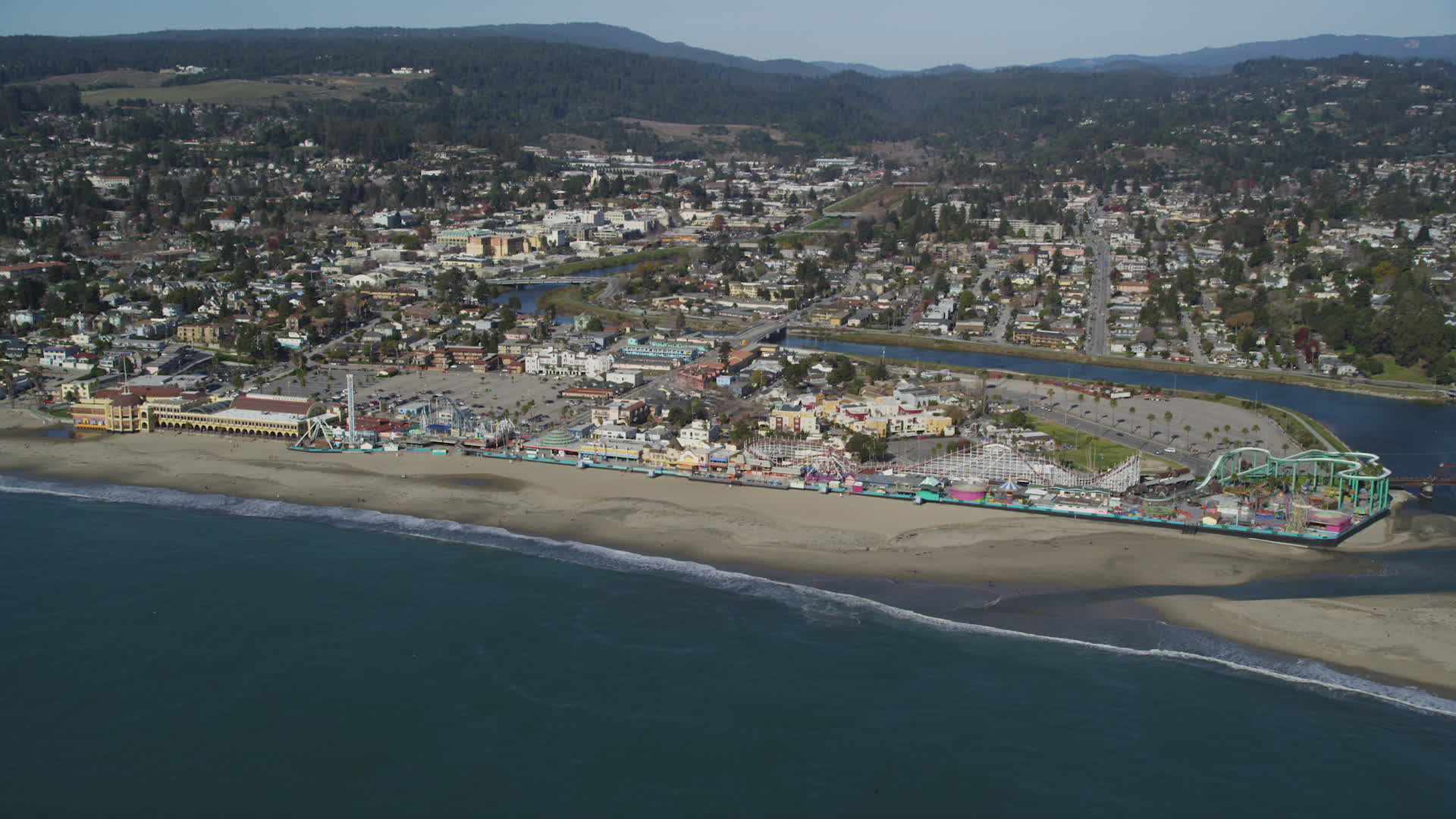 Vista aerea Santa Cruz Boardwalk, 1920x1080 1080p, PC Desktop