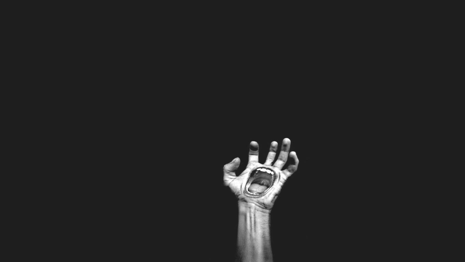 Mano urlante bianco e nero, 1920x1080 1080p, Desktop
