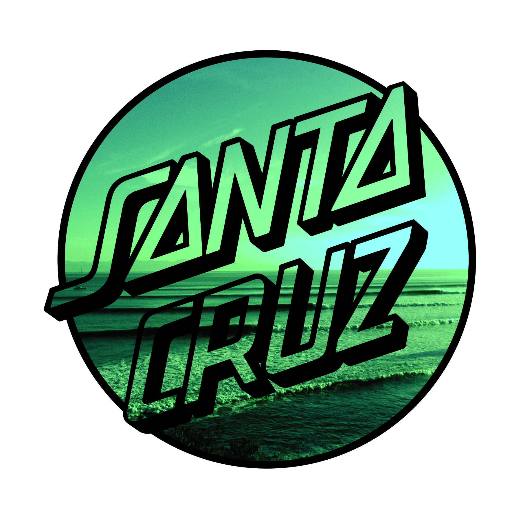 Santa Cruz logo verde adesivo, 1800x1800 HD, PC Desktop