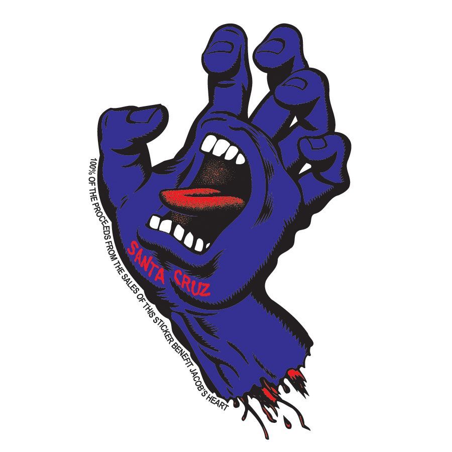 Santa Cruz Screaming Hand blu, skateboard, 900x900 HD, Desktop